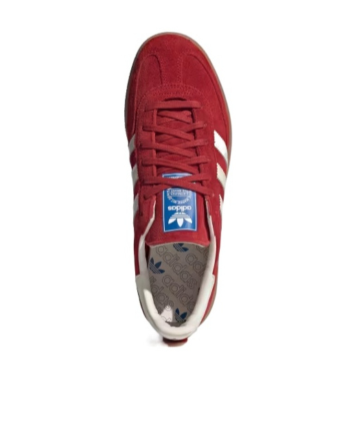 Adidas Originals Red Calf Leather Bos Taurus Low Top Sneakers In Red