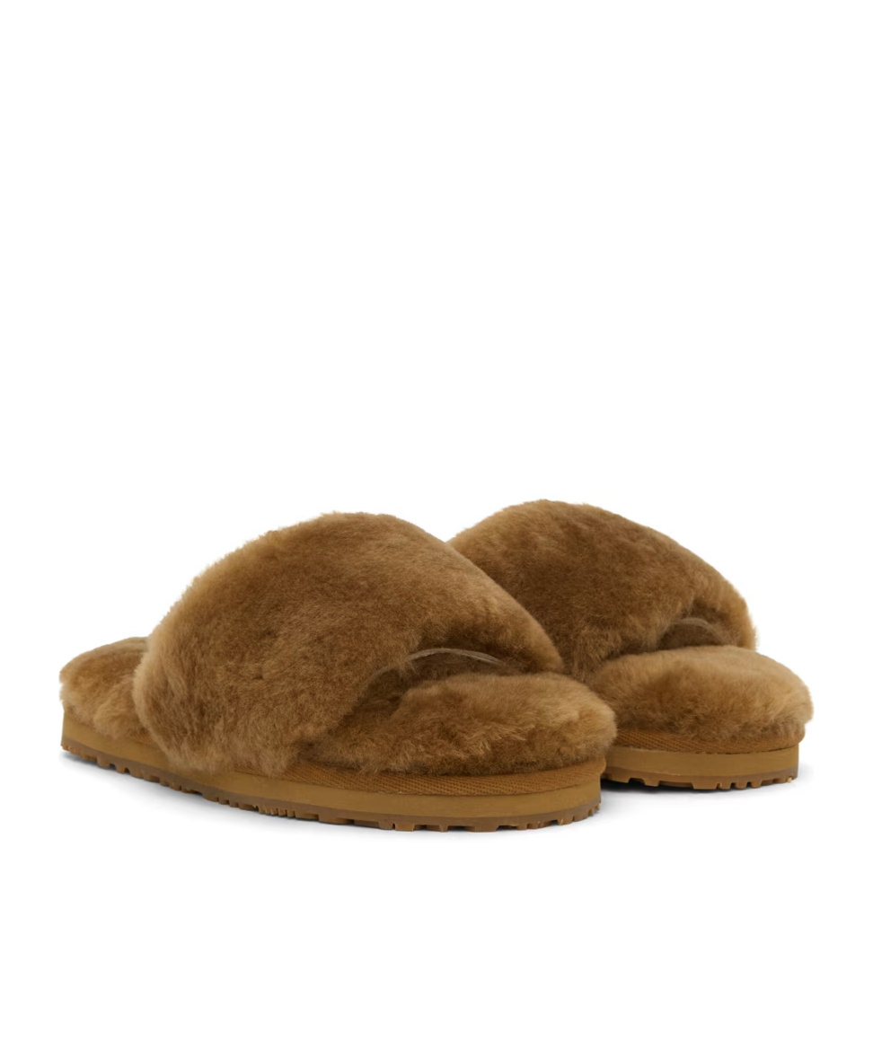 MOU ROUND HEAD OPEN-TOED SLIPPERS