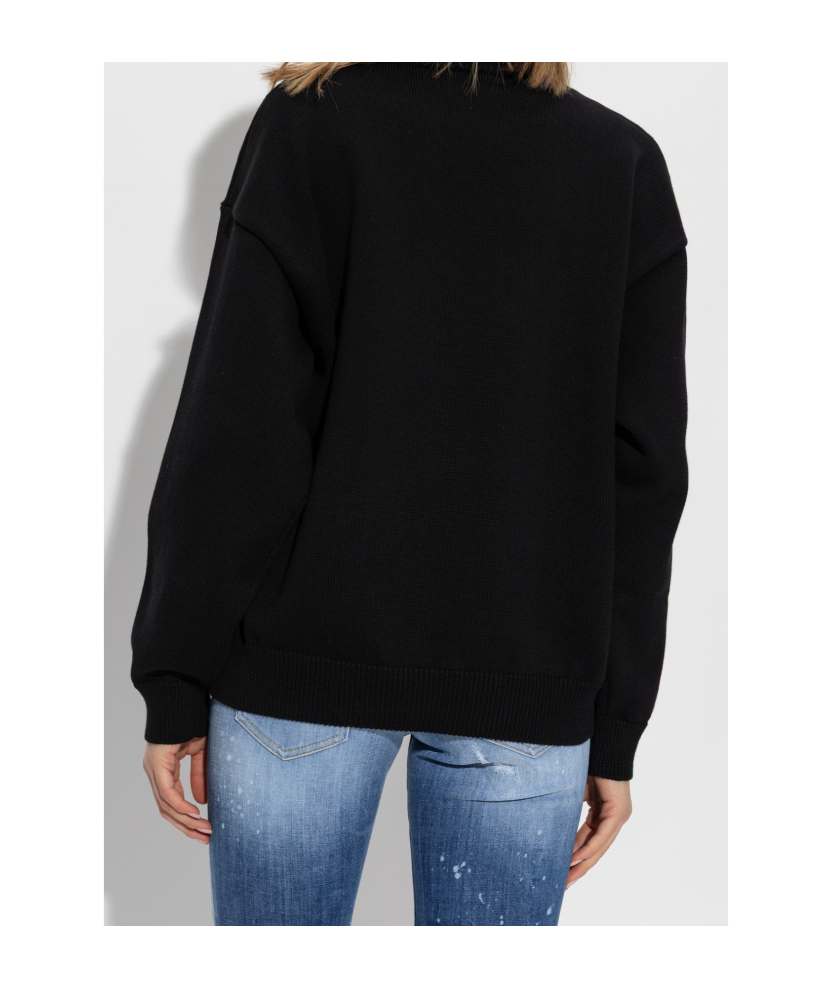 Dsquared2 Logo-embossed Sweater In Black