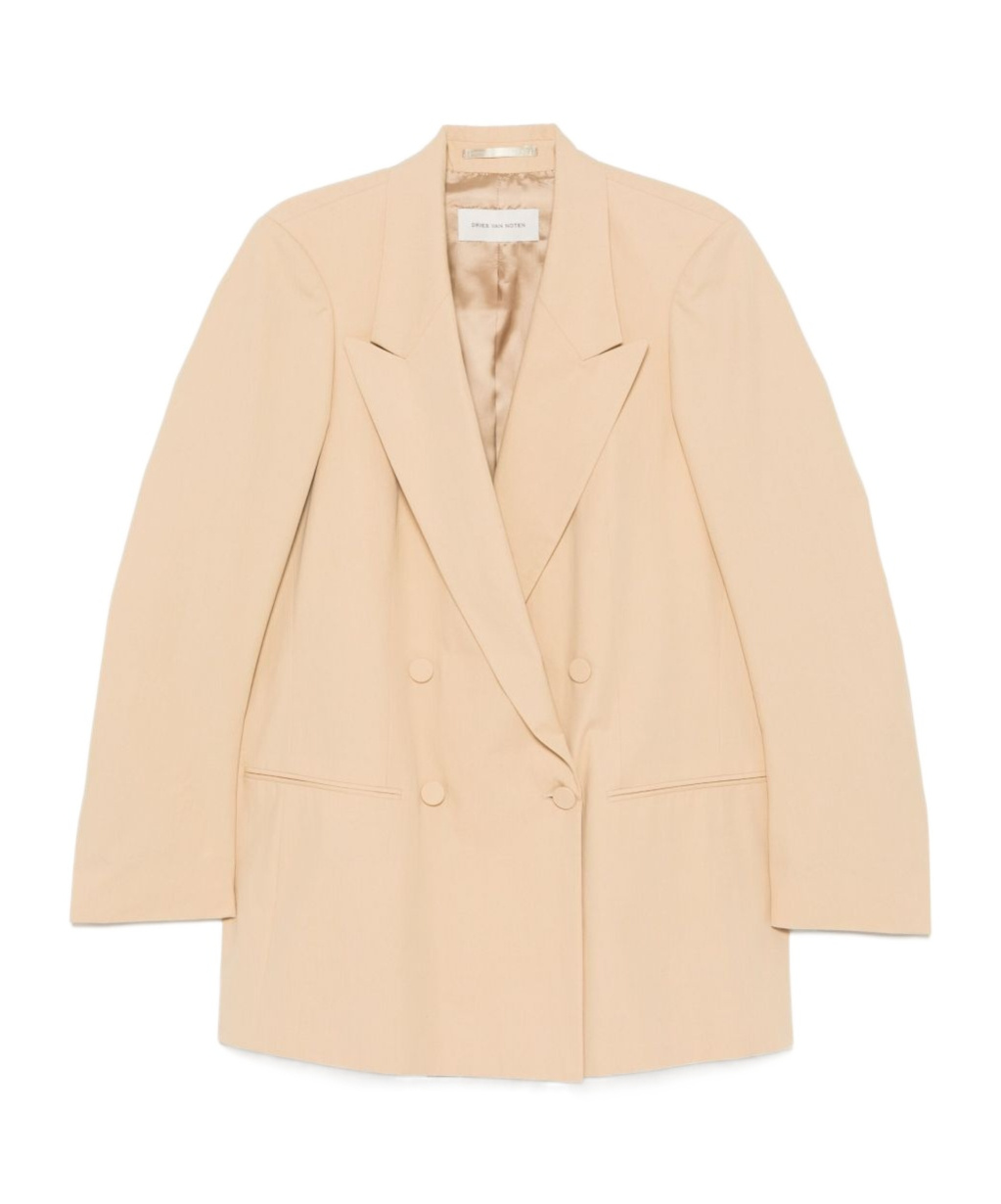 Dries Van Noten Beige Double-breasted Blink Blazer