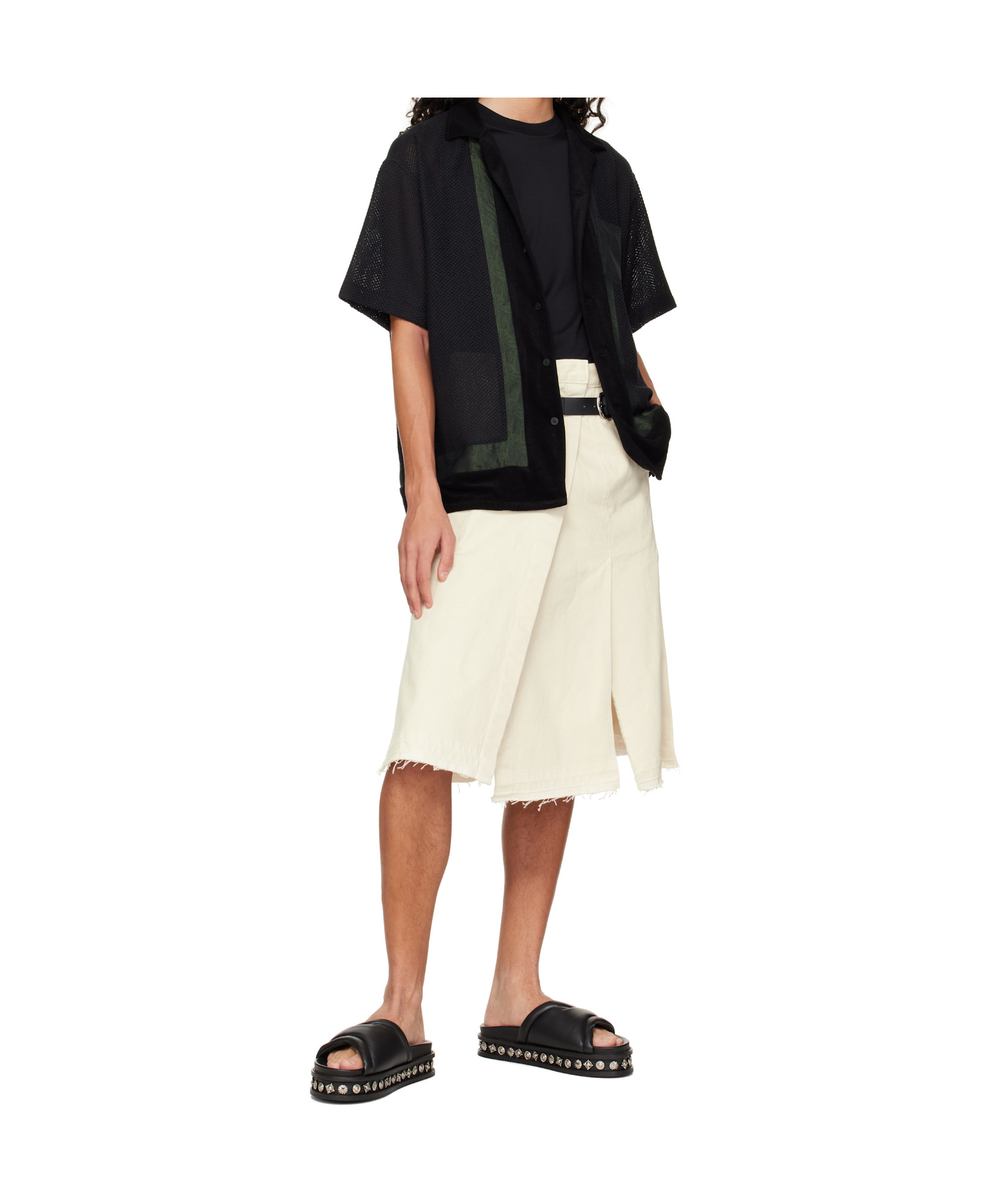 Toga Virilis Round Toe Flat Slippers In Black