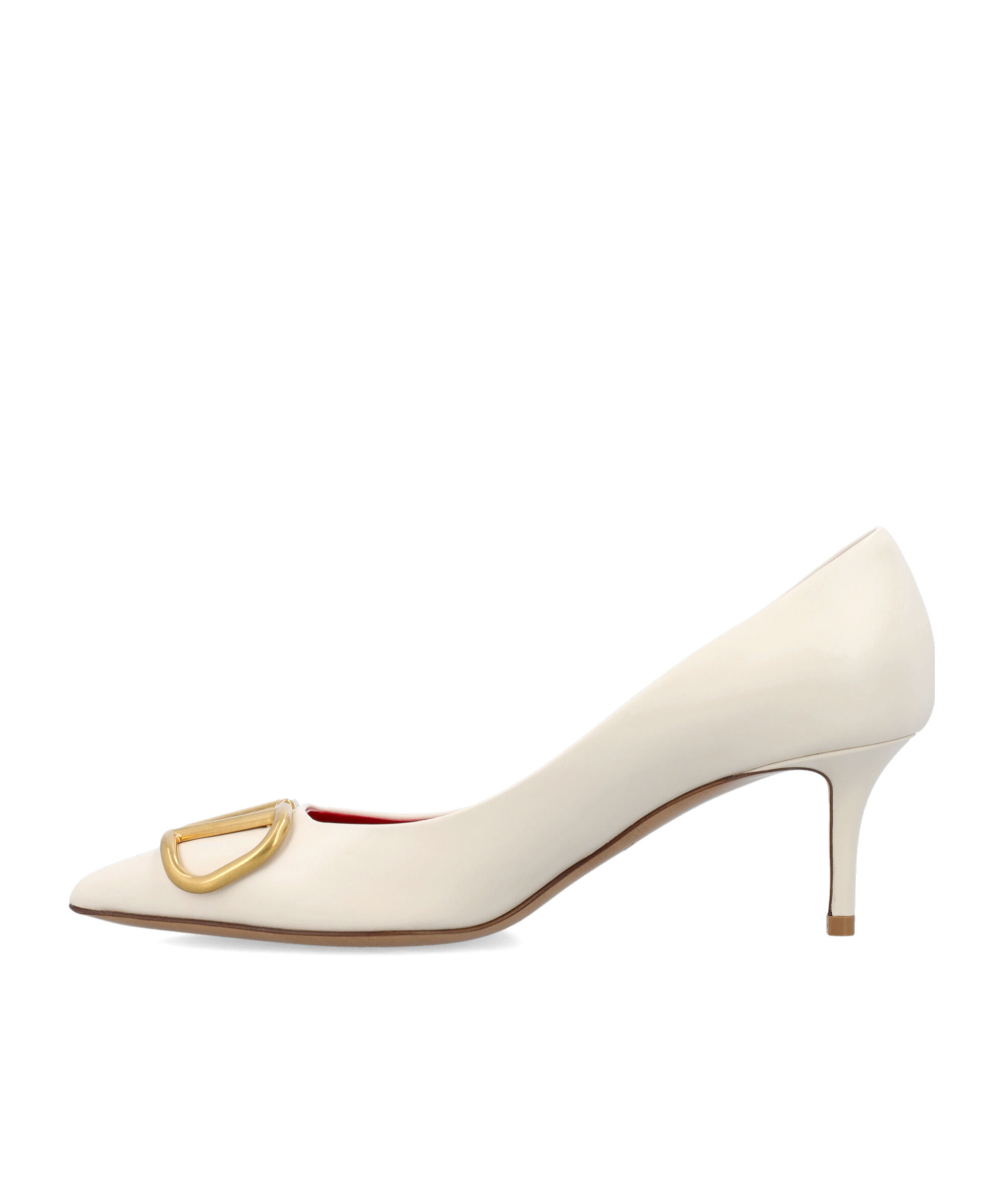 Valentino Vlogo Signature 80 Leather Pump In Nude