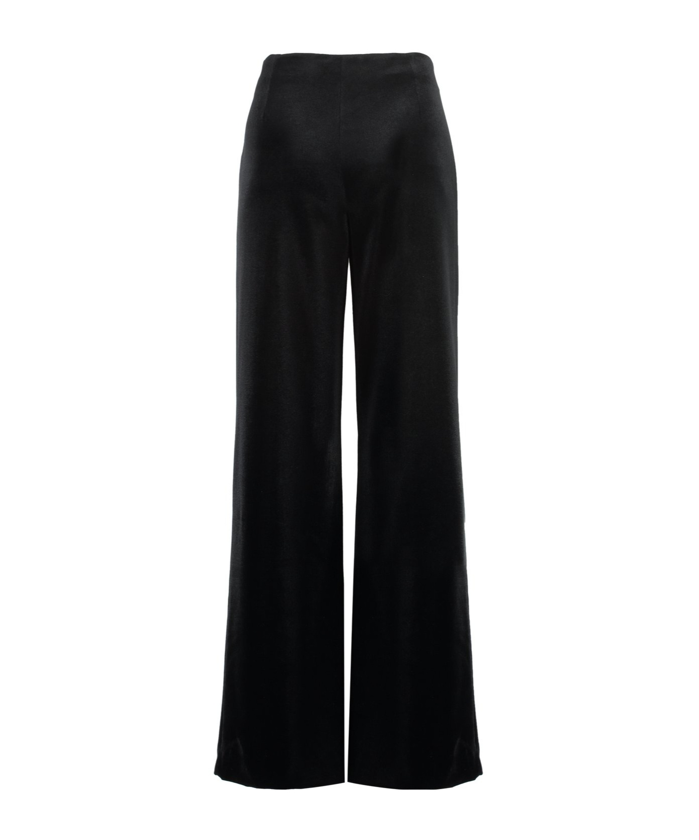 Philosophy Di Lorenzo Serafini Wide-leg Velvet Trousers In Black