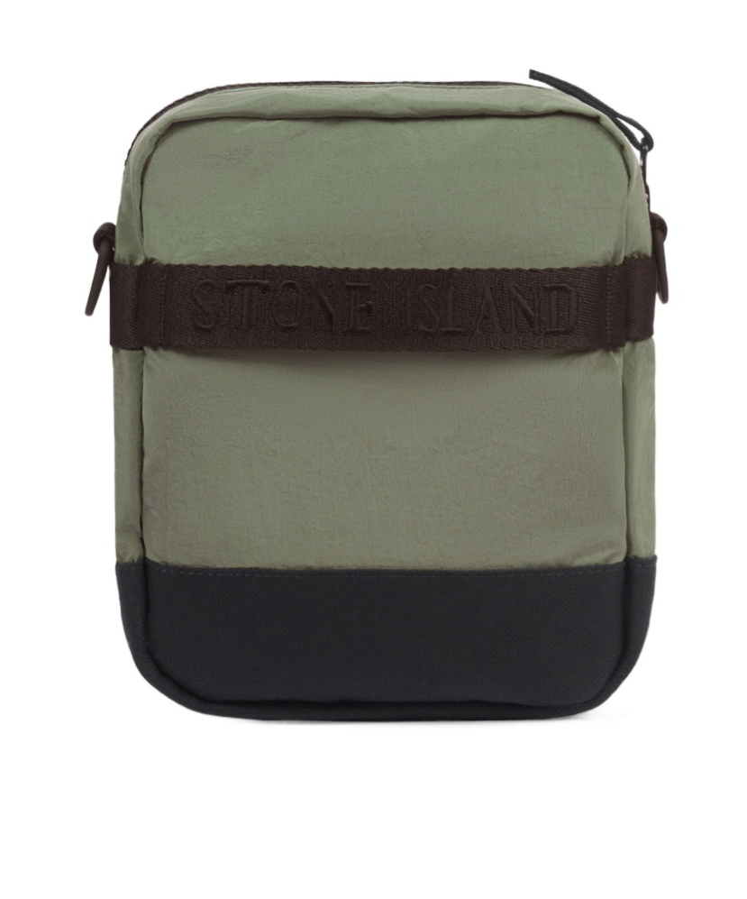 STONE ISLAND COMPASS-BADGE MESSENGER BAG