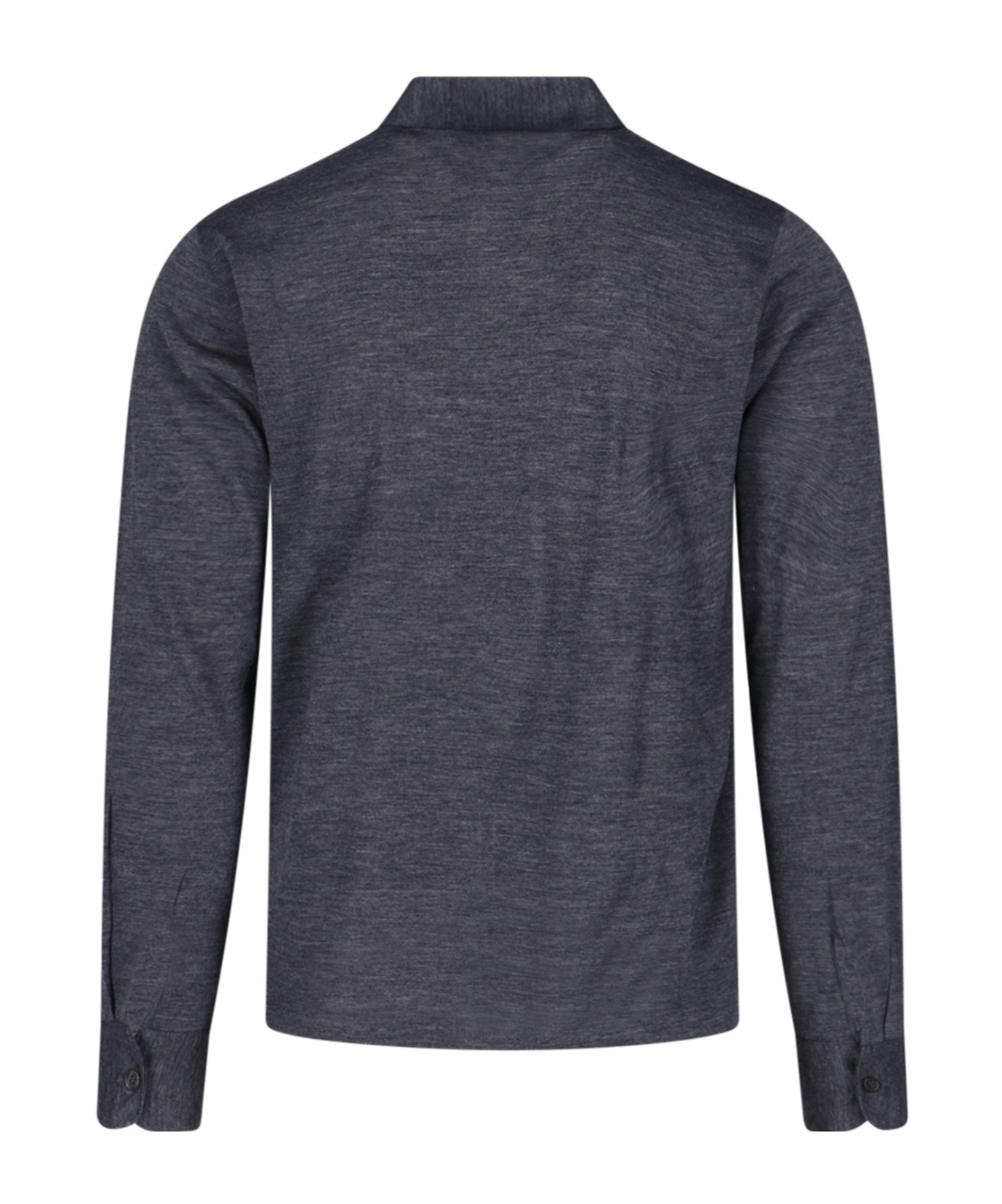 Zanone Virgin Wool Polo Shirt In Gray
