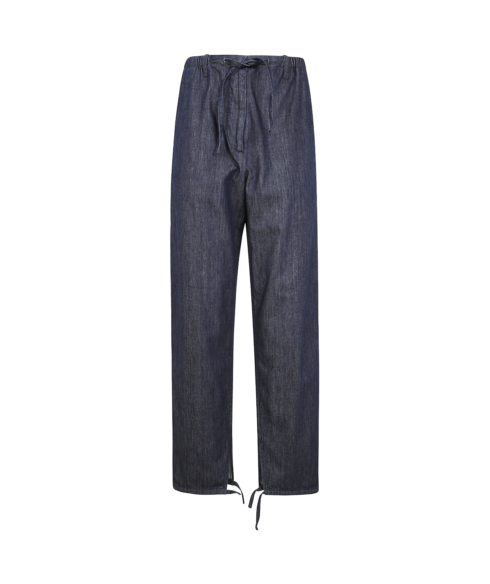 Dries Van Noten Drawstring Casual Pants In Indigo