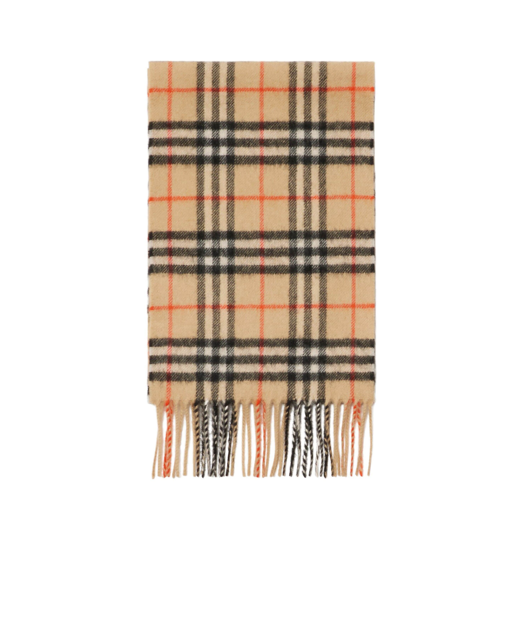 Burberry Vintage Check Cashmere Scarf In Nude