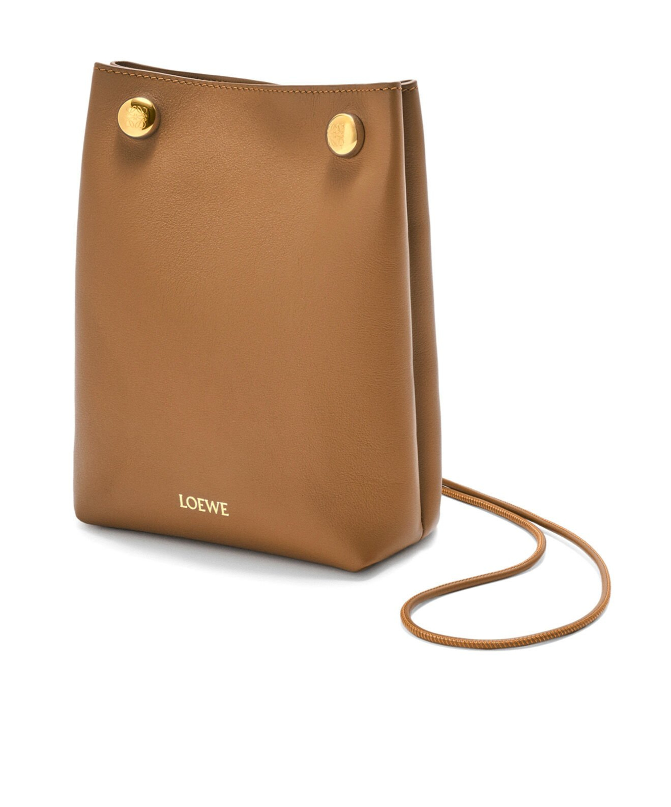 Loewe Mini Puzzle Leather Shoulder Bag In Brown