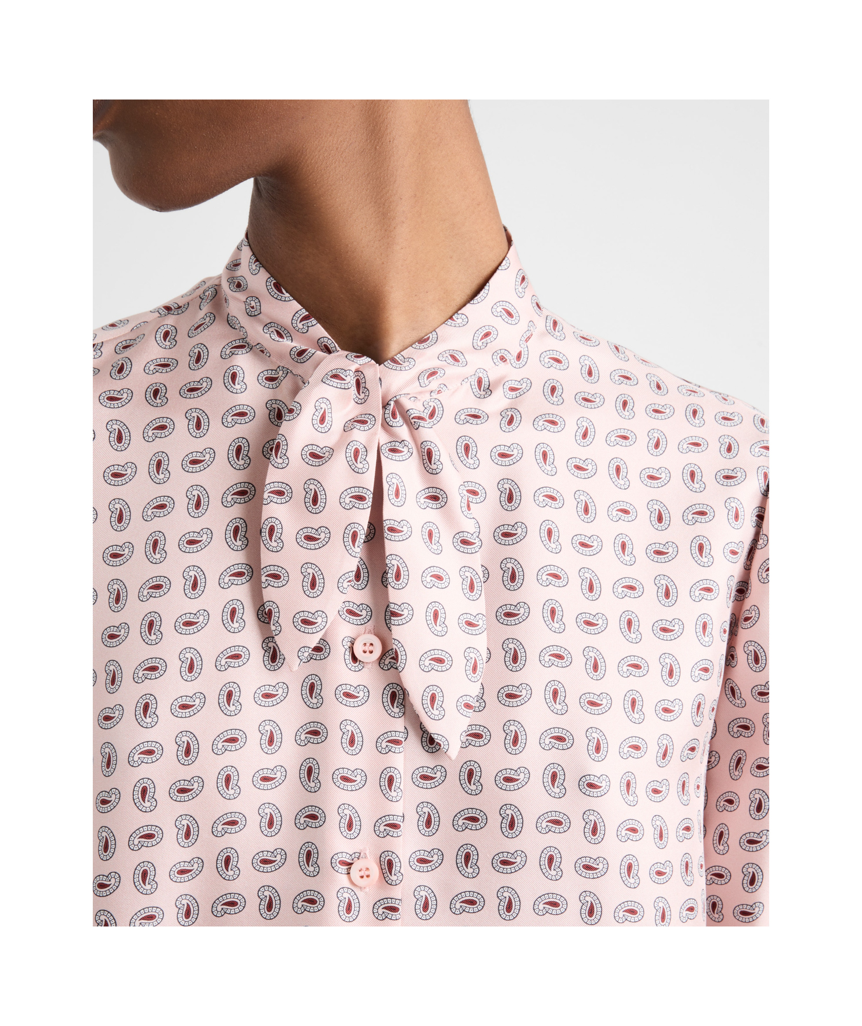 Prada Printed Twill Silk Mini Dress In Snow Pink