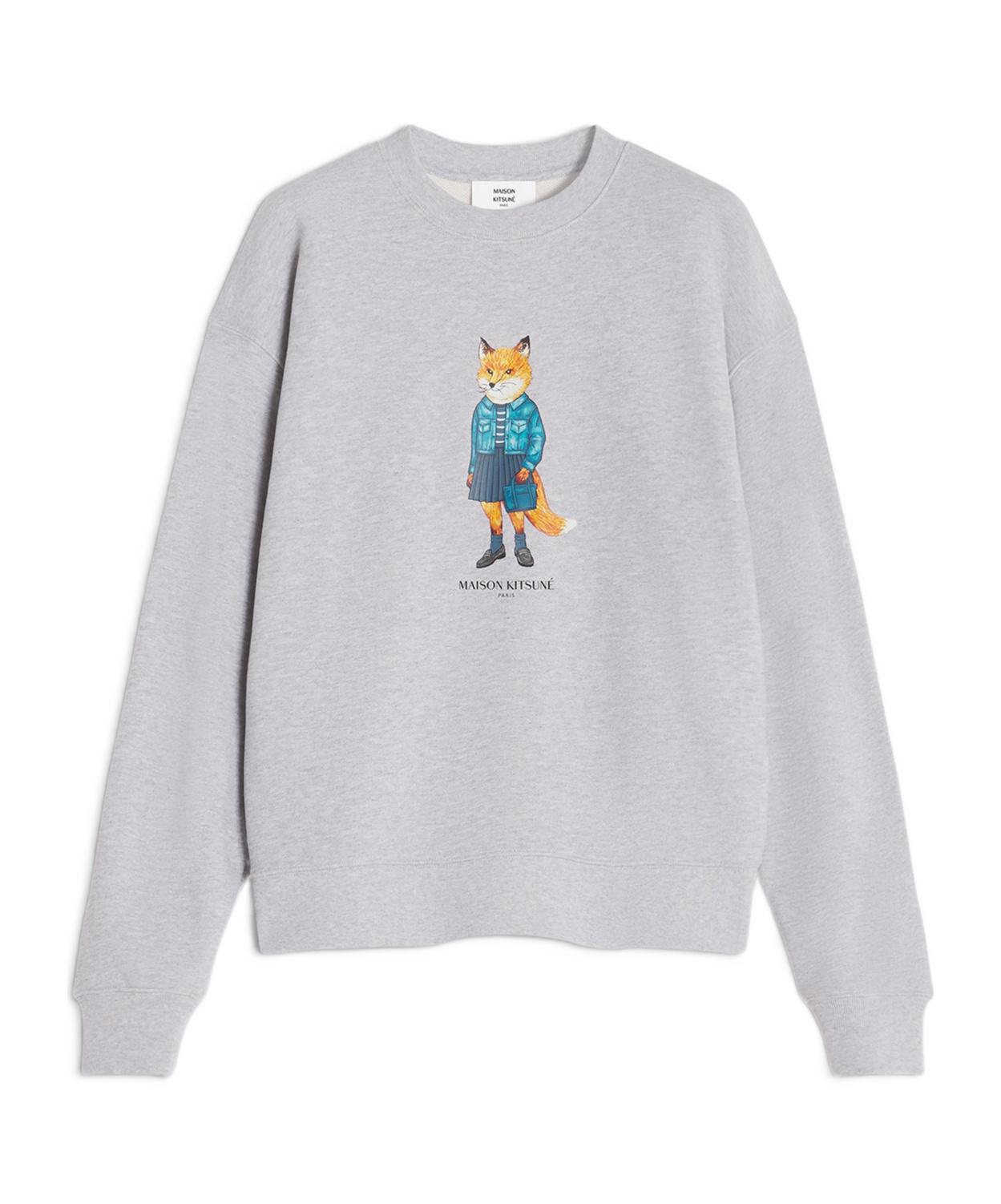 Maison Kitsuné Woman Sweatshirt Light Grey Size Xs Cotton In Gray