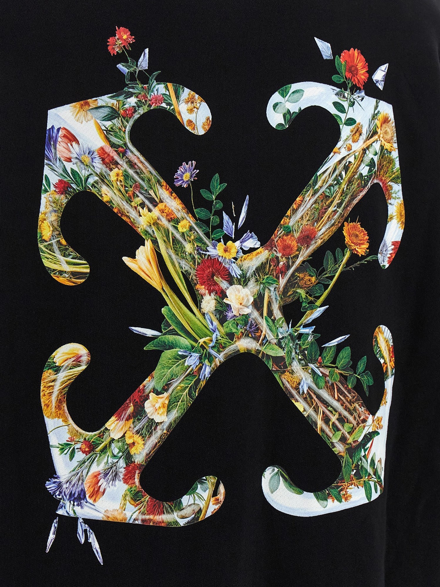 Off-white Hoodie With Graphic Back Design In Black