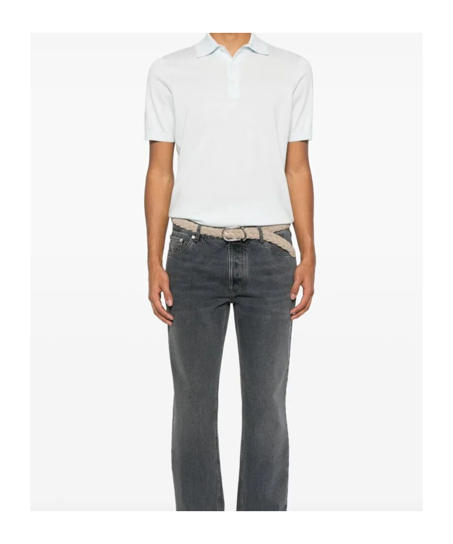 Brunello Cucinelli Fine-knit Polo Shirt In White
