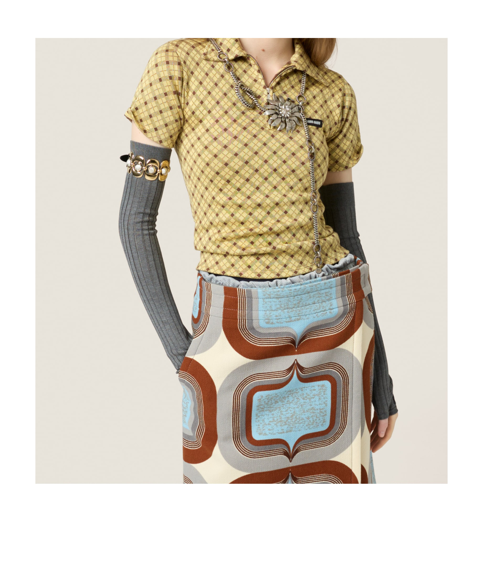 Miu Miu Short Sleeve Polo Top