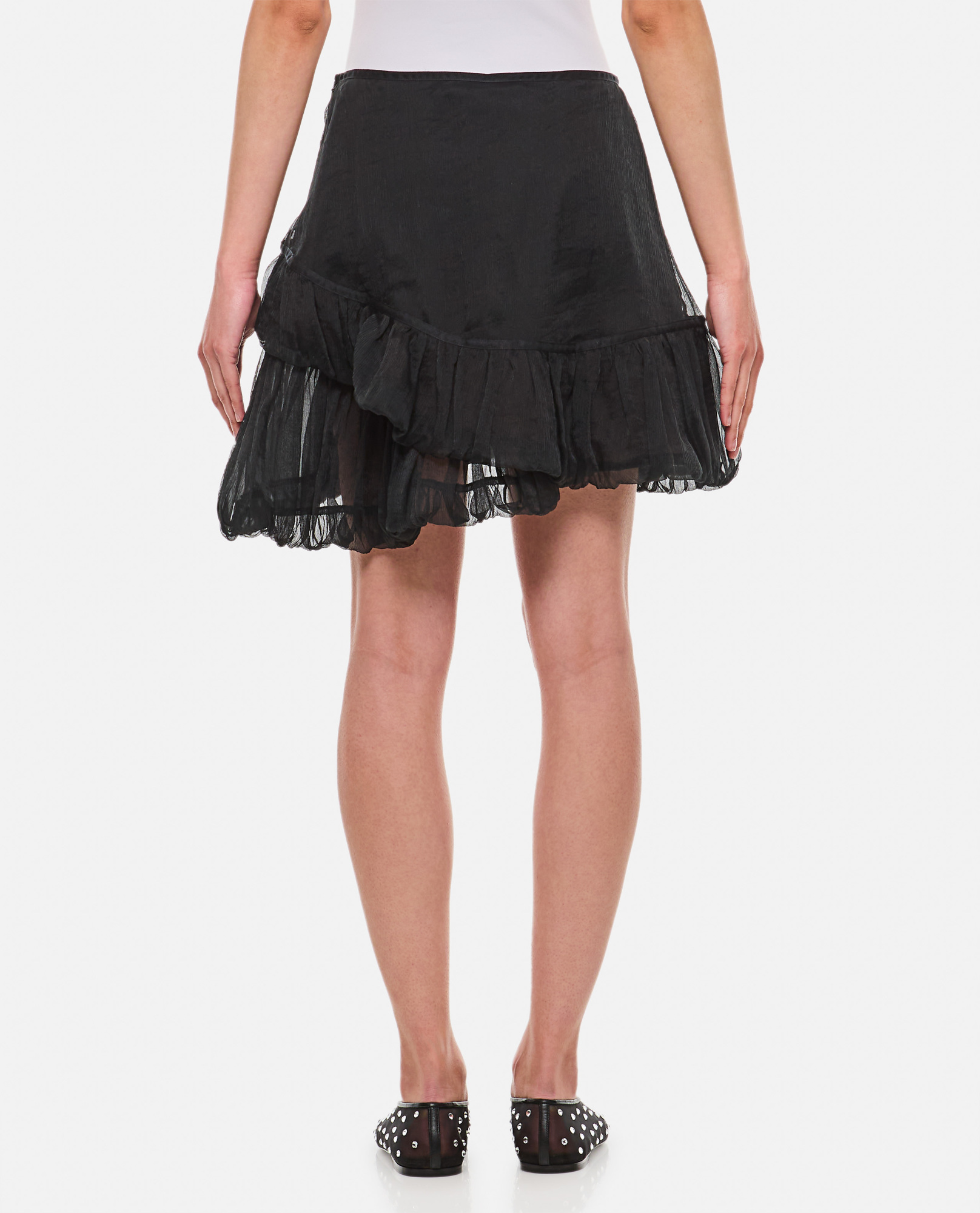 Kiko Kostadinov Lozen Gathered Skirt In Black