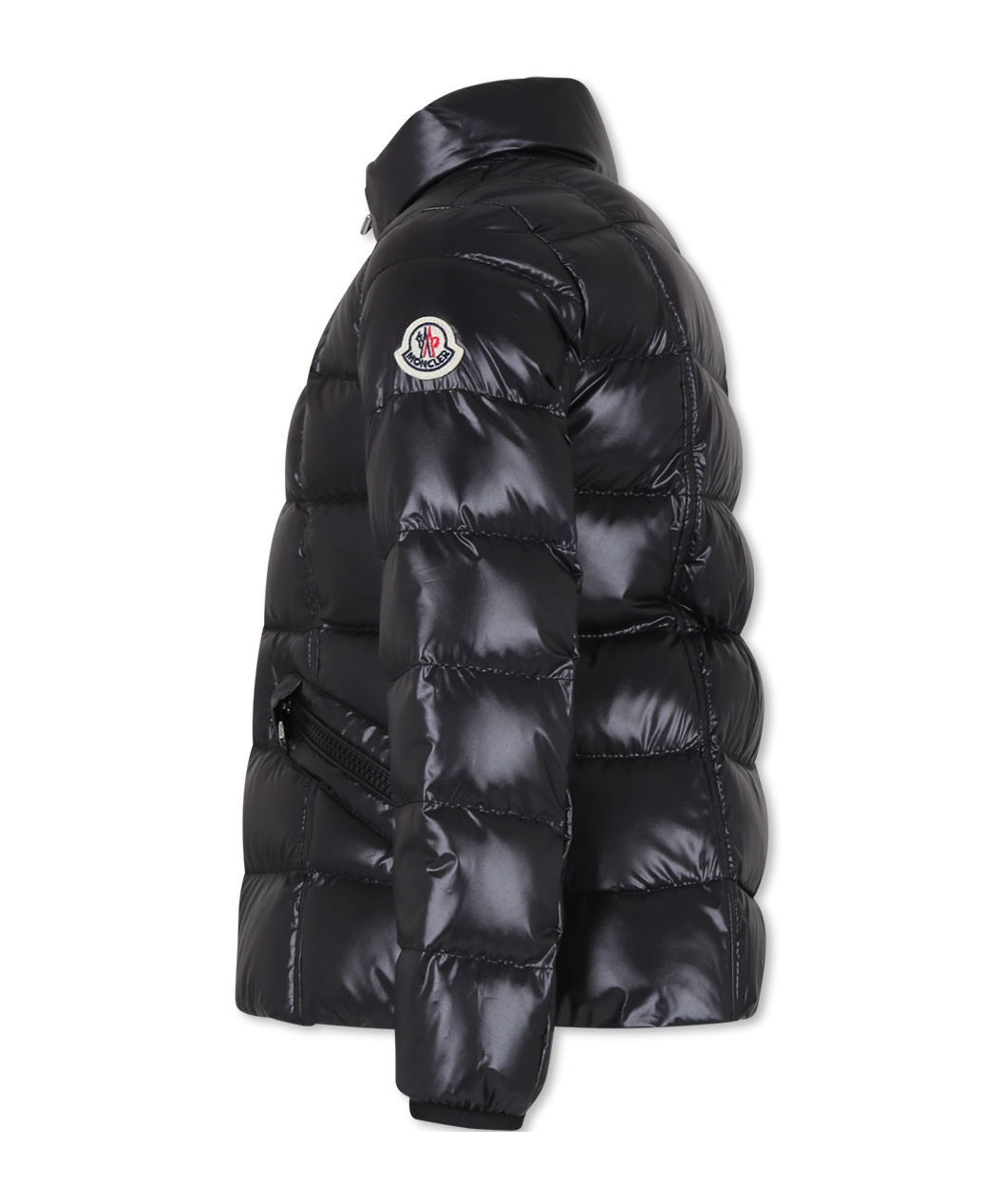 Moncler Logo-appliqué Quilted Puffer Jacket In Black