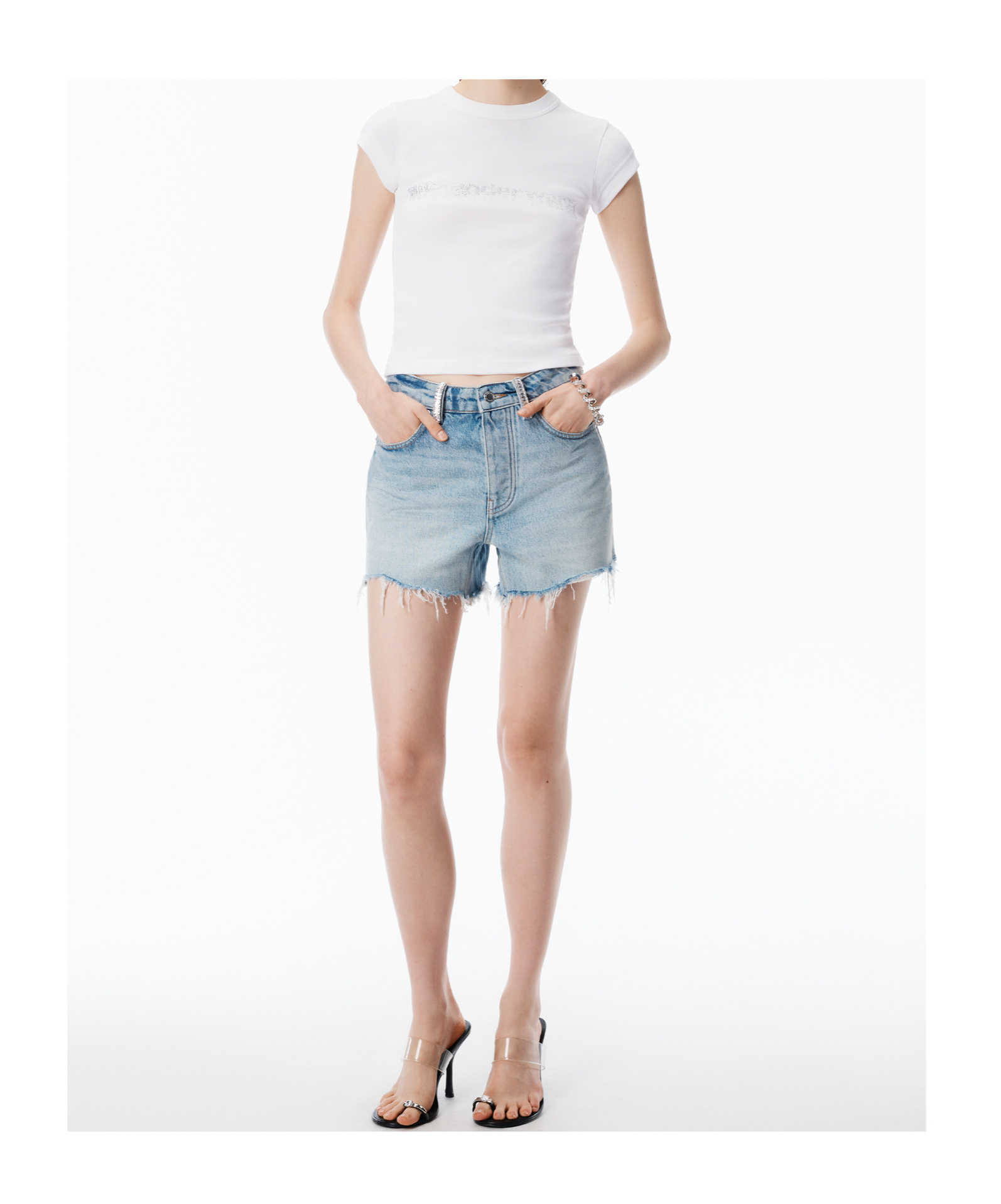 Alexander Wang Logo-embellished Crewneck T-shirt In White
