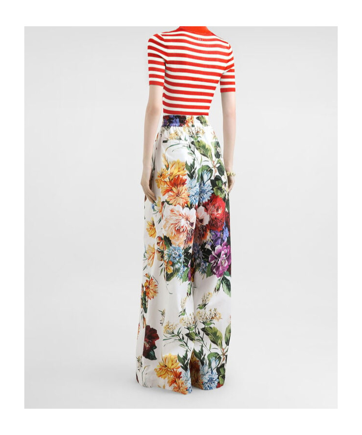 Dolce & Gabbana Red Striped Polo Shirt