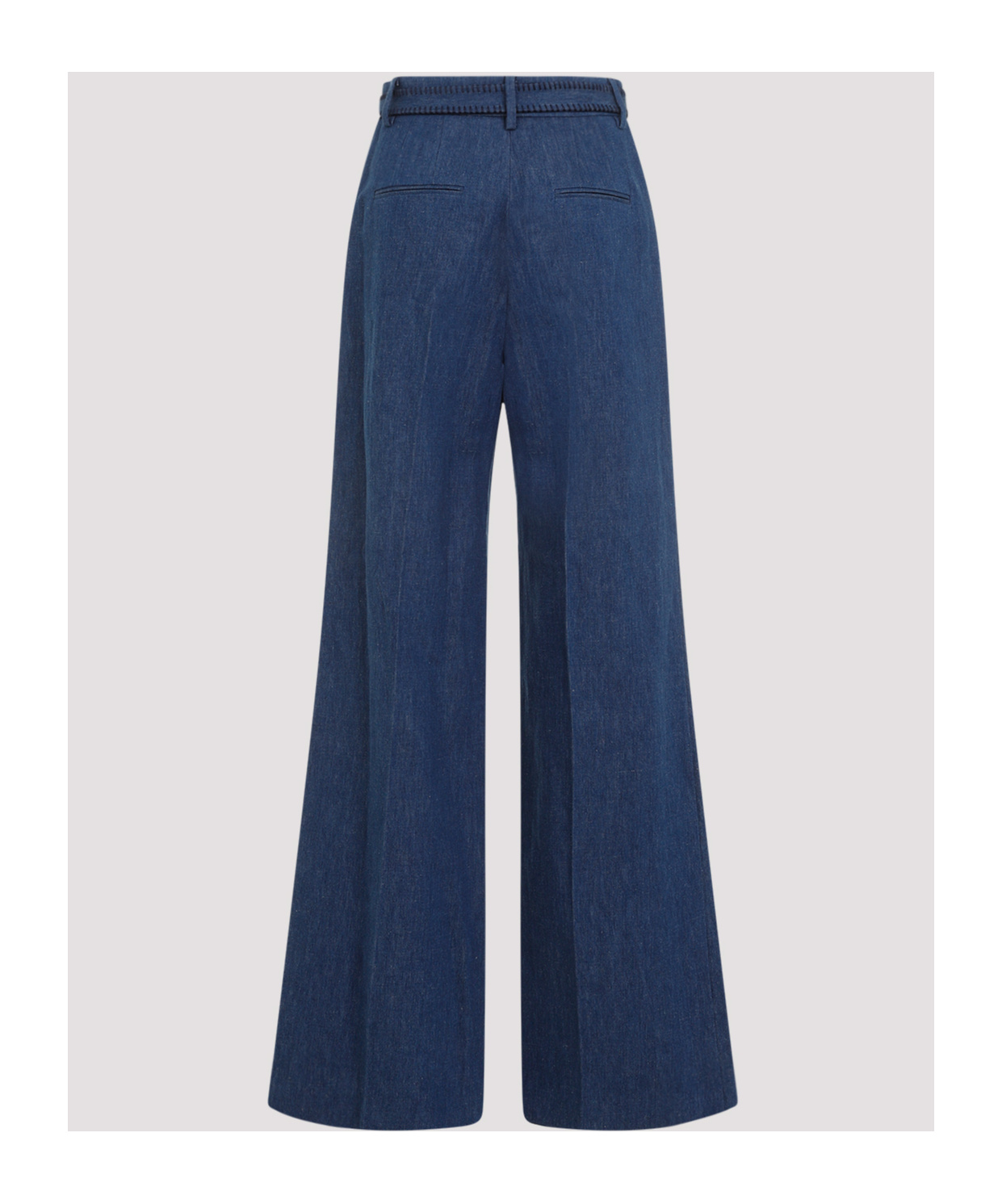 Gabriela Hearst Womens Denim Norman Wide-leg High-rise Cotton And Linen Trousers In Blue