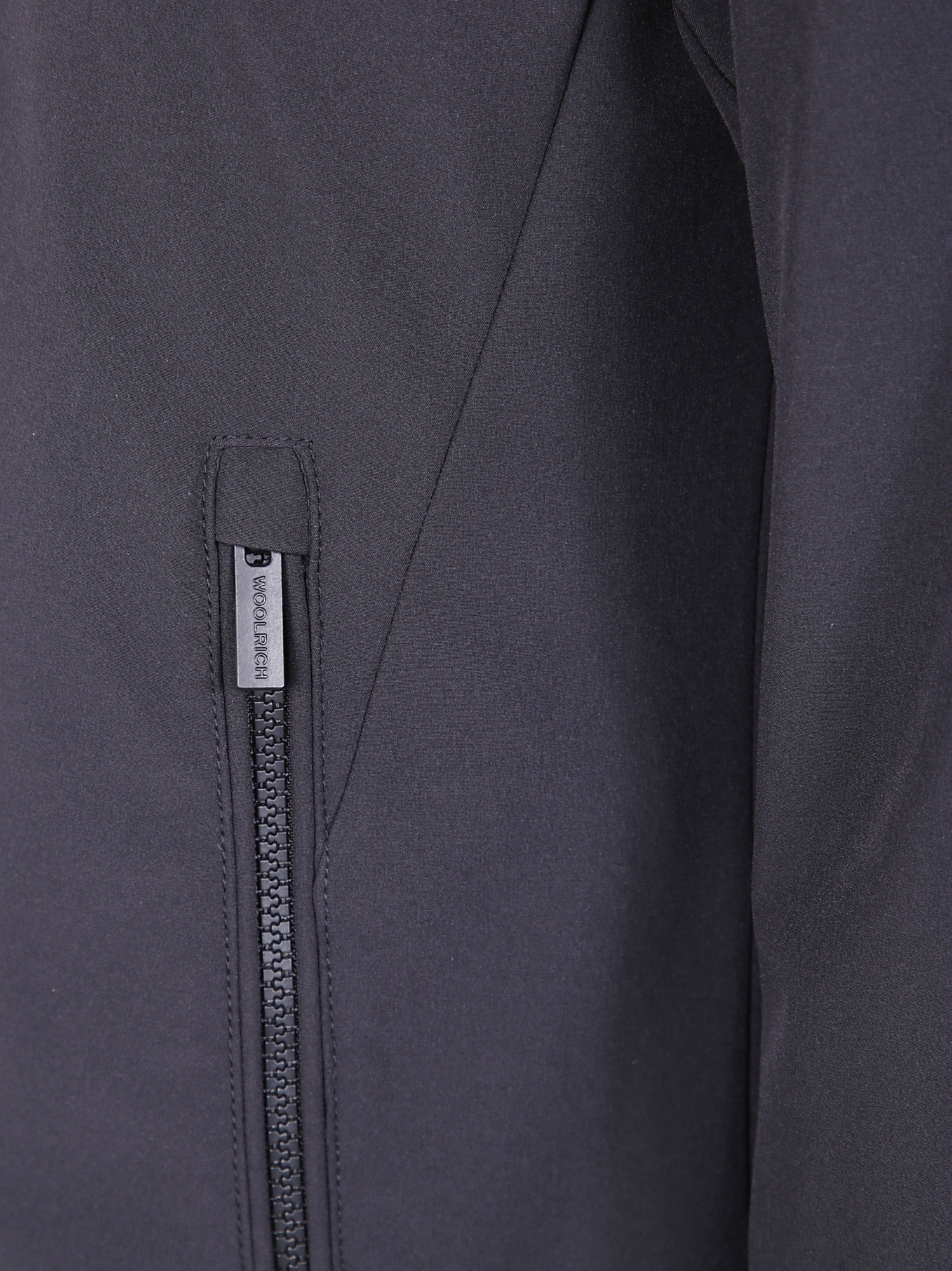 Woolrich Hooded Long Sleeve Parka With Side Pockets In Black