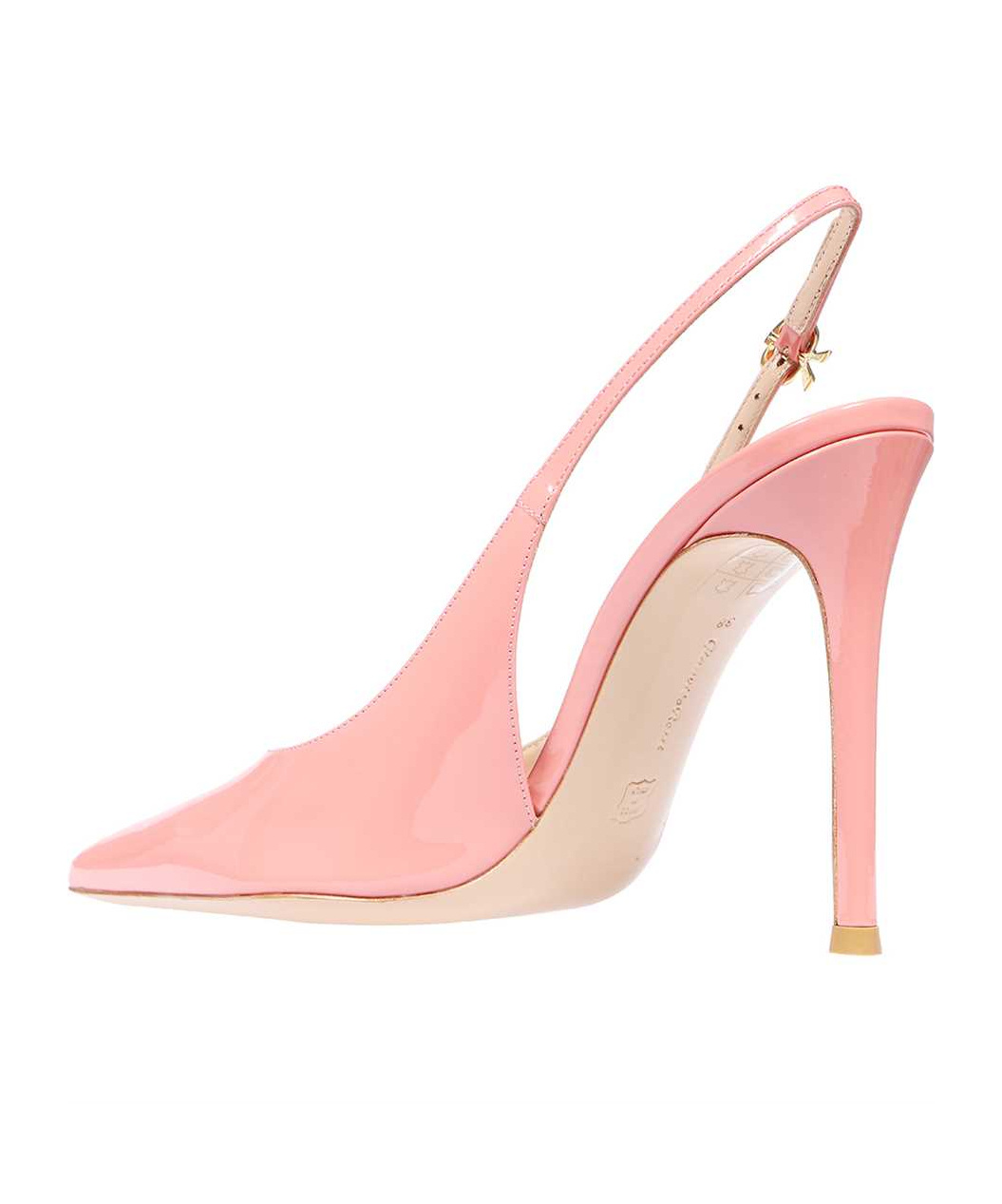 Gianvito Rossi Patent Leather Slingback Pumps In Pink