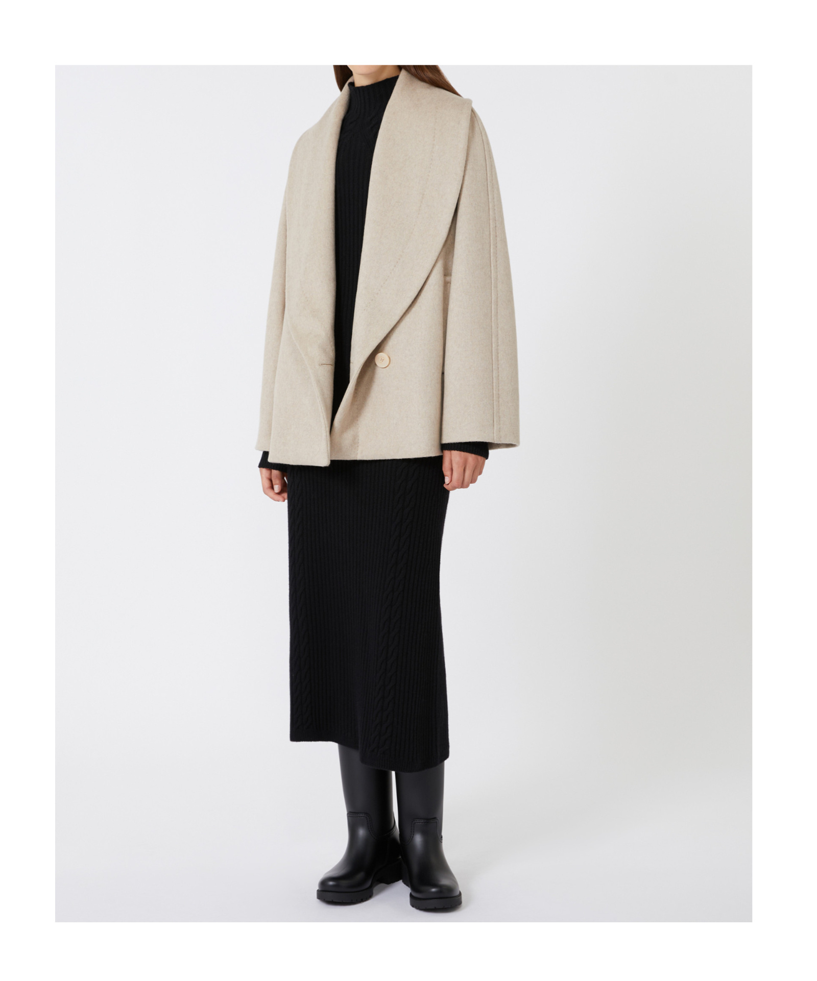 Max Mara Wool And Camel Jacket In Neutral