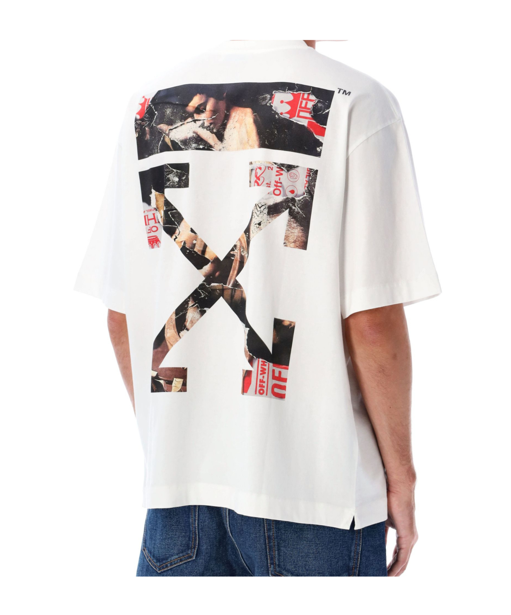 Off-white Graphic Print Short Sleeve Skate T-shirt In White