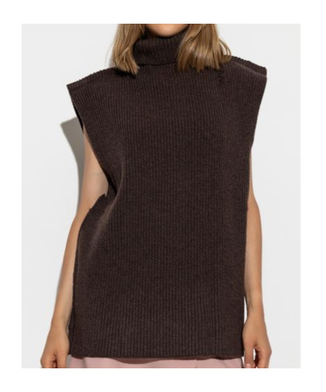 Marni Turtleneck Knit Vest In Black