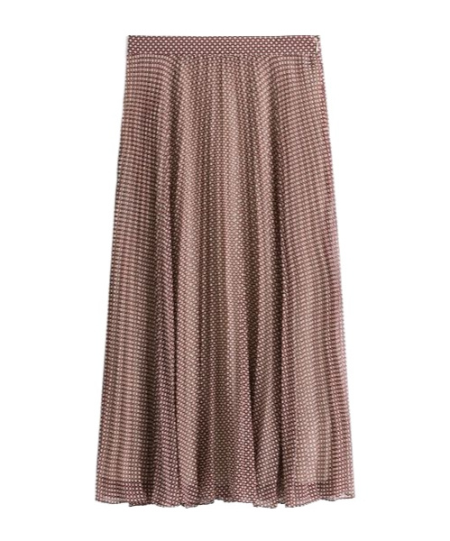 Tommy Hilfiger Pleated Skirt In Brown
