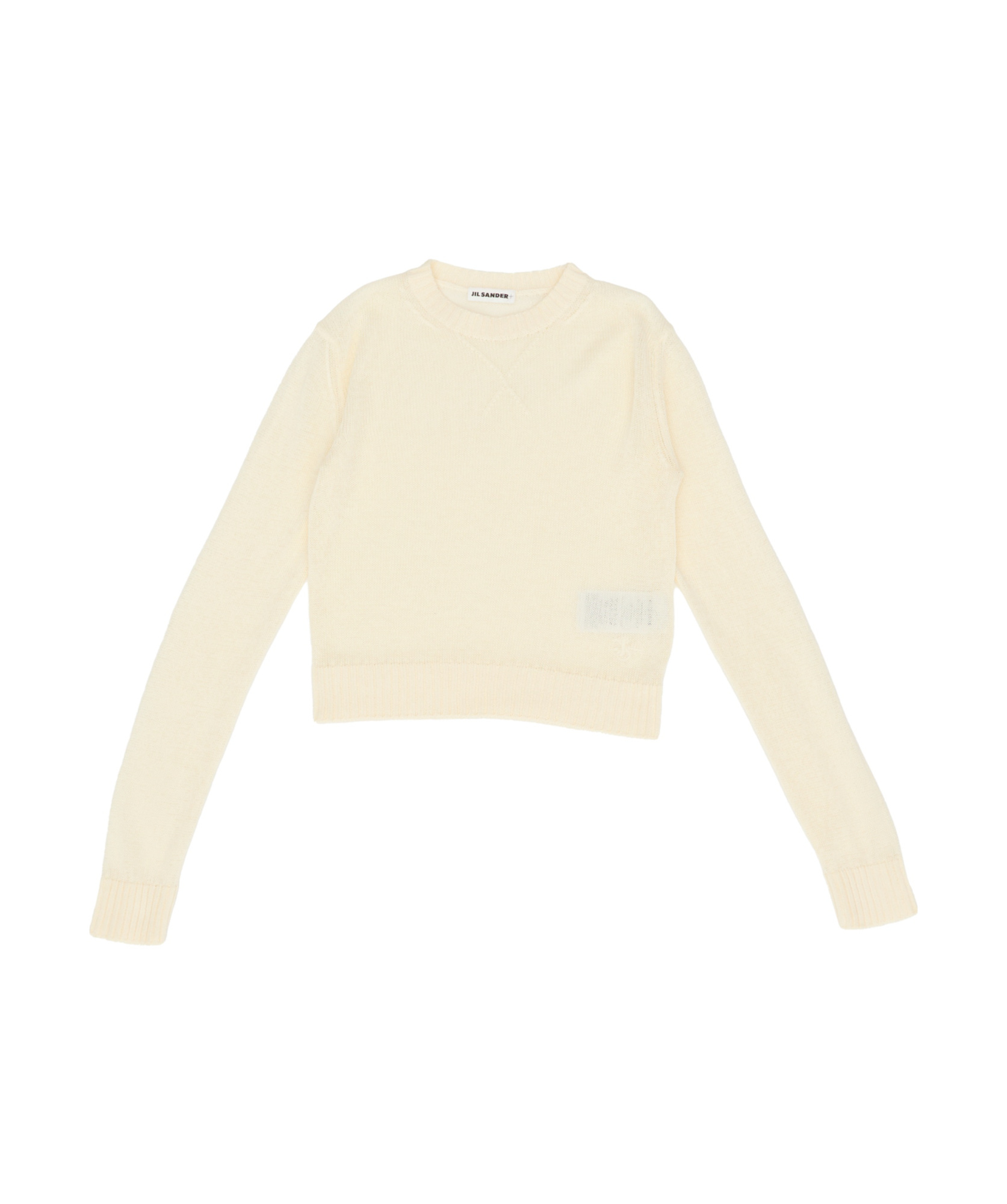 Jil Sander Crew Neck Sweater In White