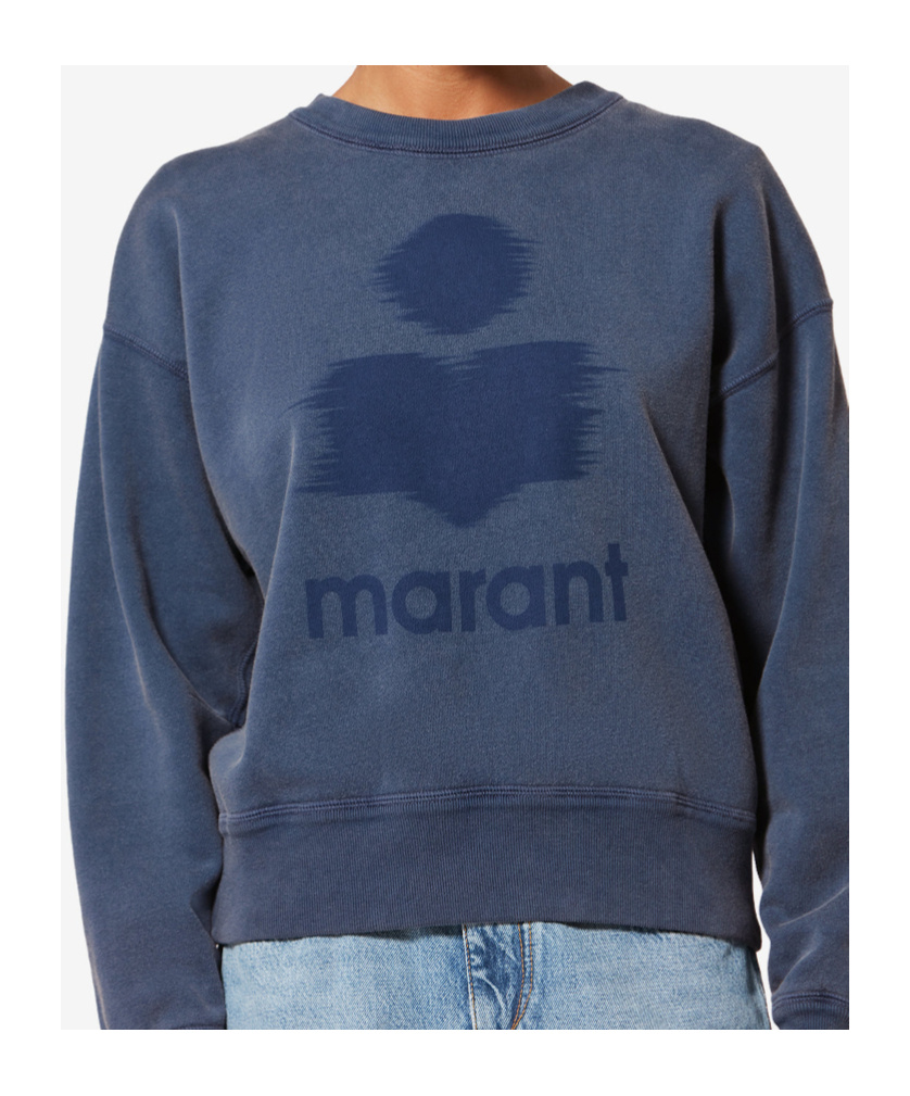 Isabel Marant Étoile Logo Printed Crewneck Sweatshirt In Blue