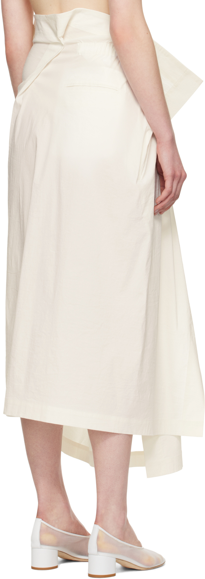 Issey Miyake Off-white Ample Maxi Skirt In Off White