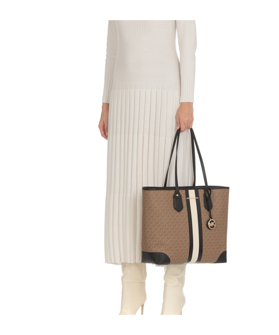 Shop Michael Michael Kors Eva Large Tote Bag In Nude