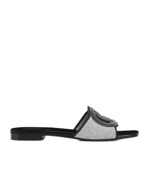 Gucci Slide Sandal With Interlocking G Detail In Black