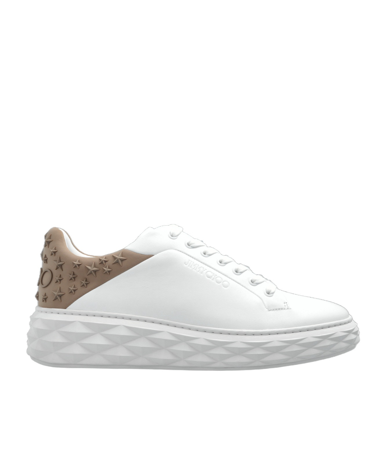 Jimmy Choo Diamond Maxi Sneakers In White