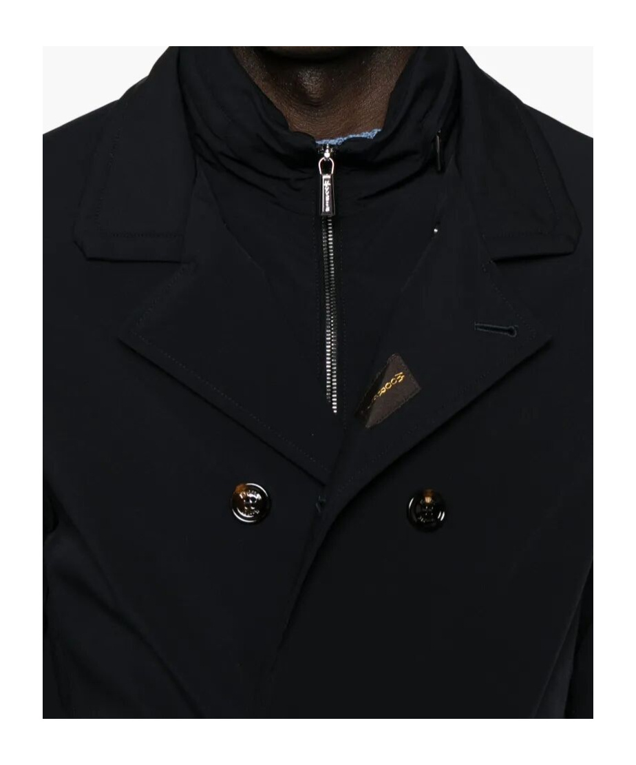 Moorer `volmer` Double-breasted Blazer In Black