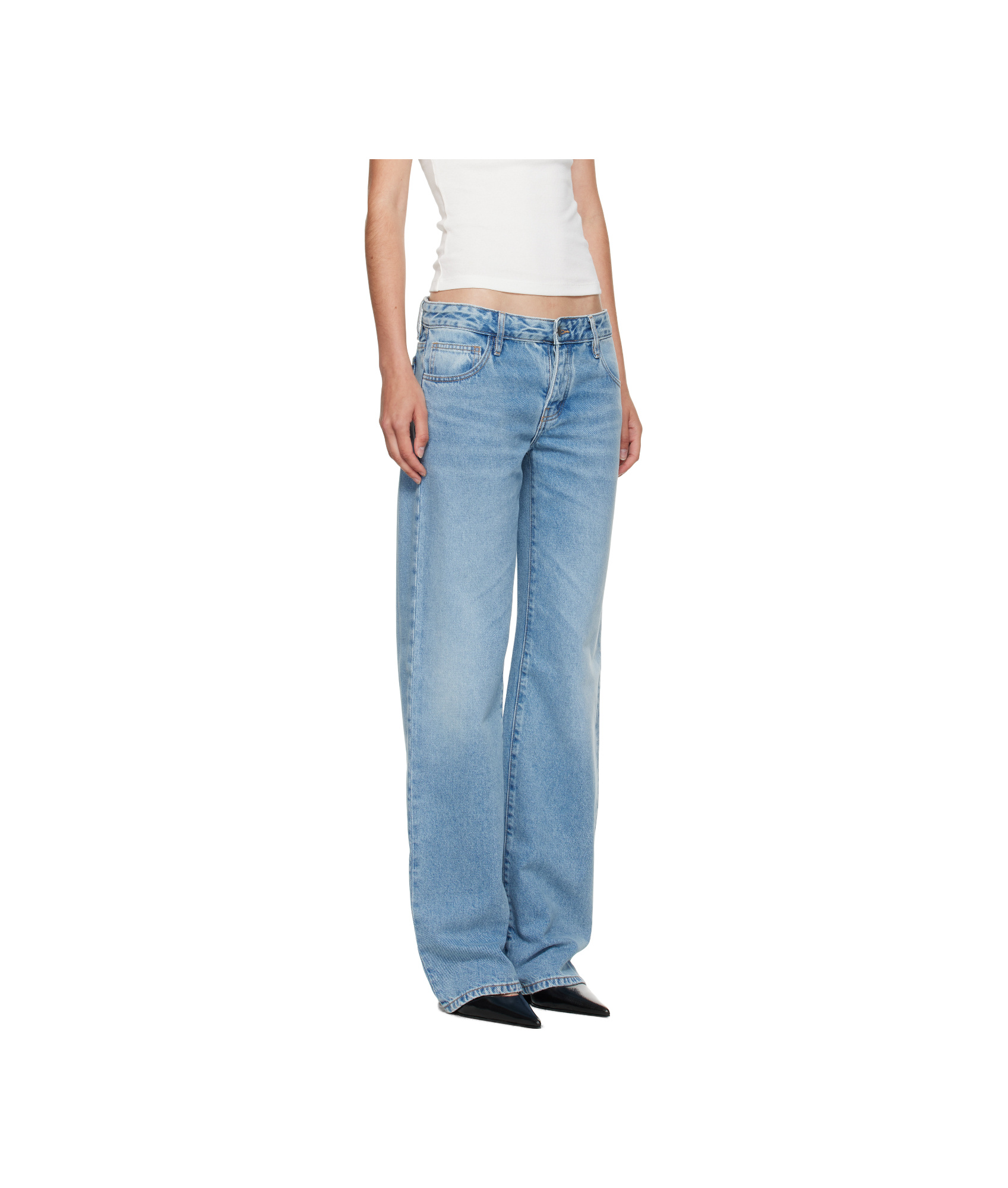 St Agni Blue Outland Denim Edition 90s Low Rise Jeans In Blue