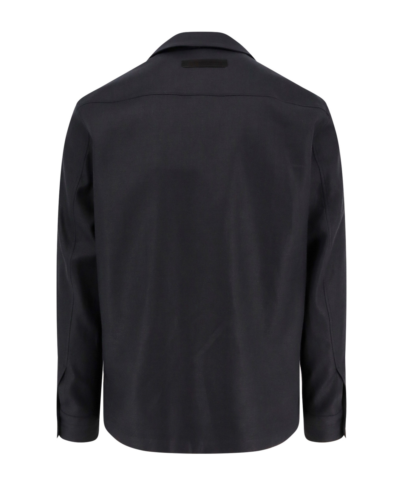 Shop Zegna Long Sleeved Shirt In Black