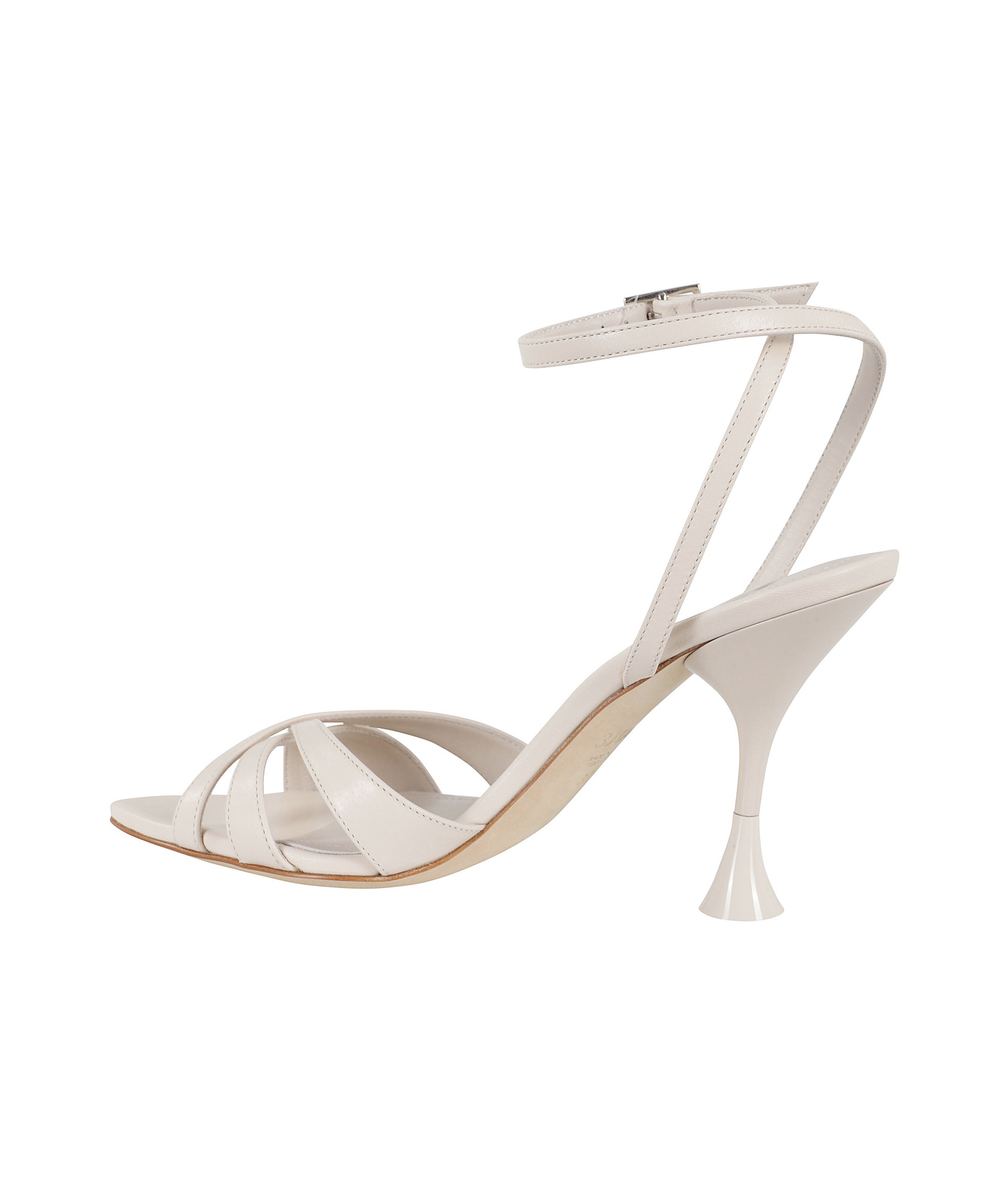 3juin Ankle Strap High-heeled Sandals In White