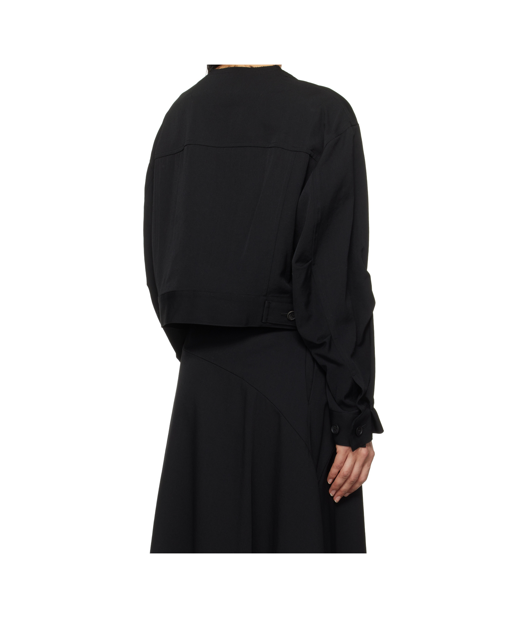 Yohji Yamamoto Long Sleeve Casual Jacket In Black