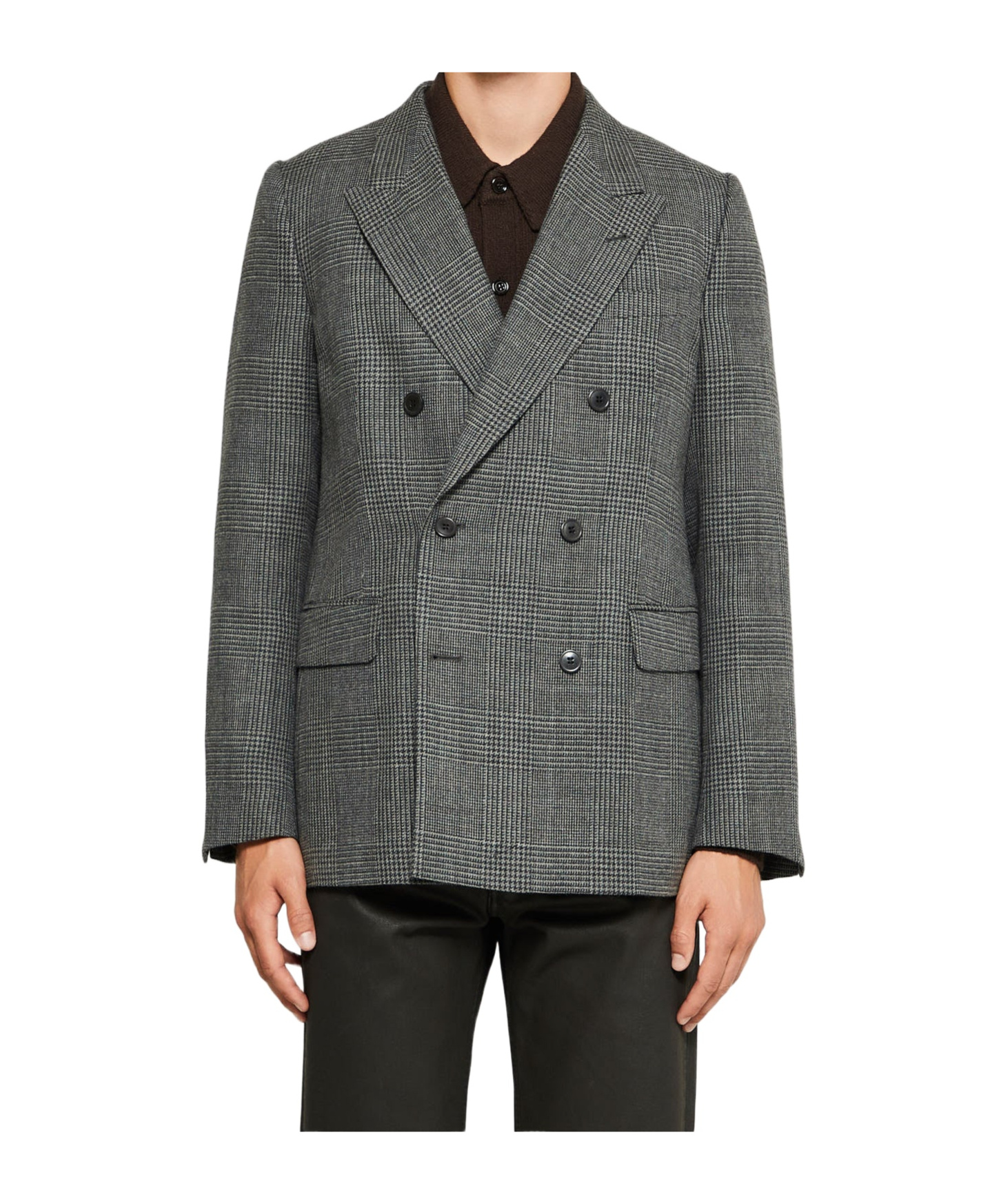 Dries Van Noten Double-breasted Blazer In Gray