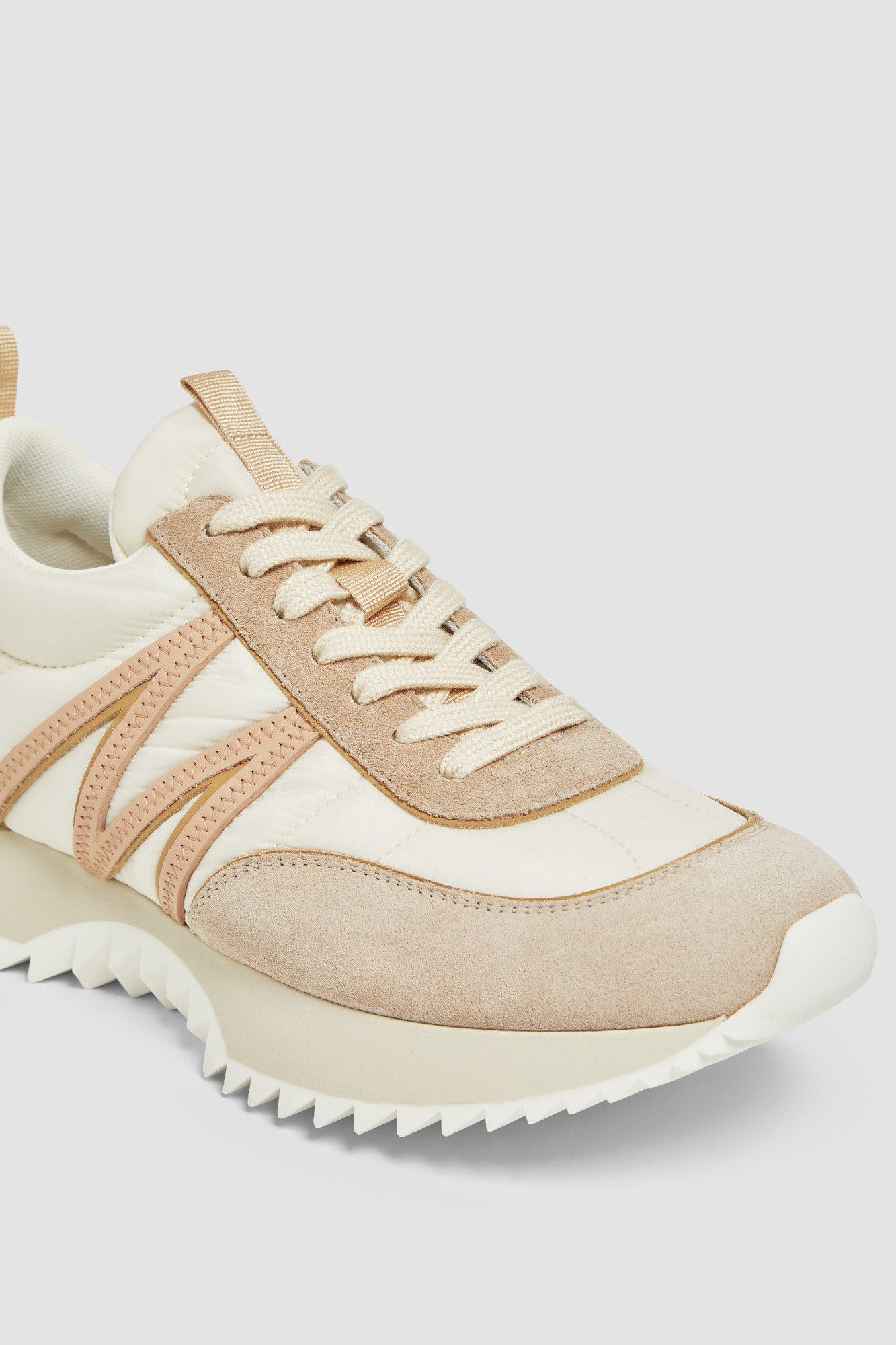 Shop Moncler Pacey Suede Trainers In White