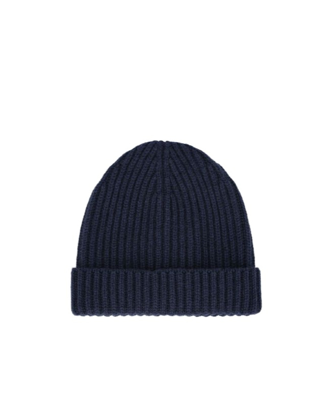 Loro Piana Turn-up Hem Knitted Beanie In Blue