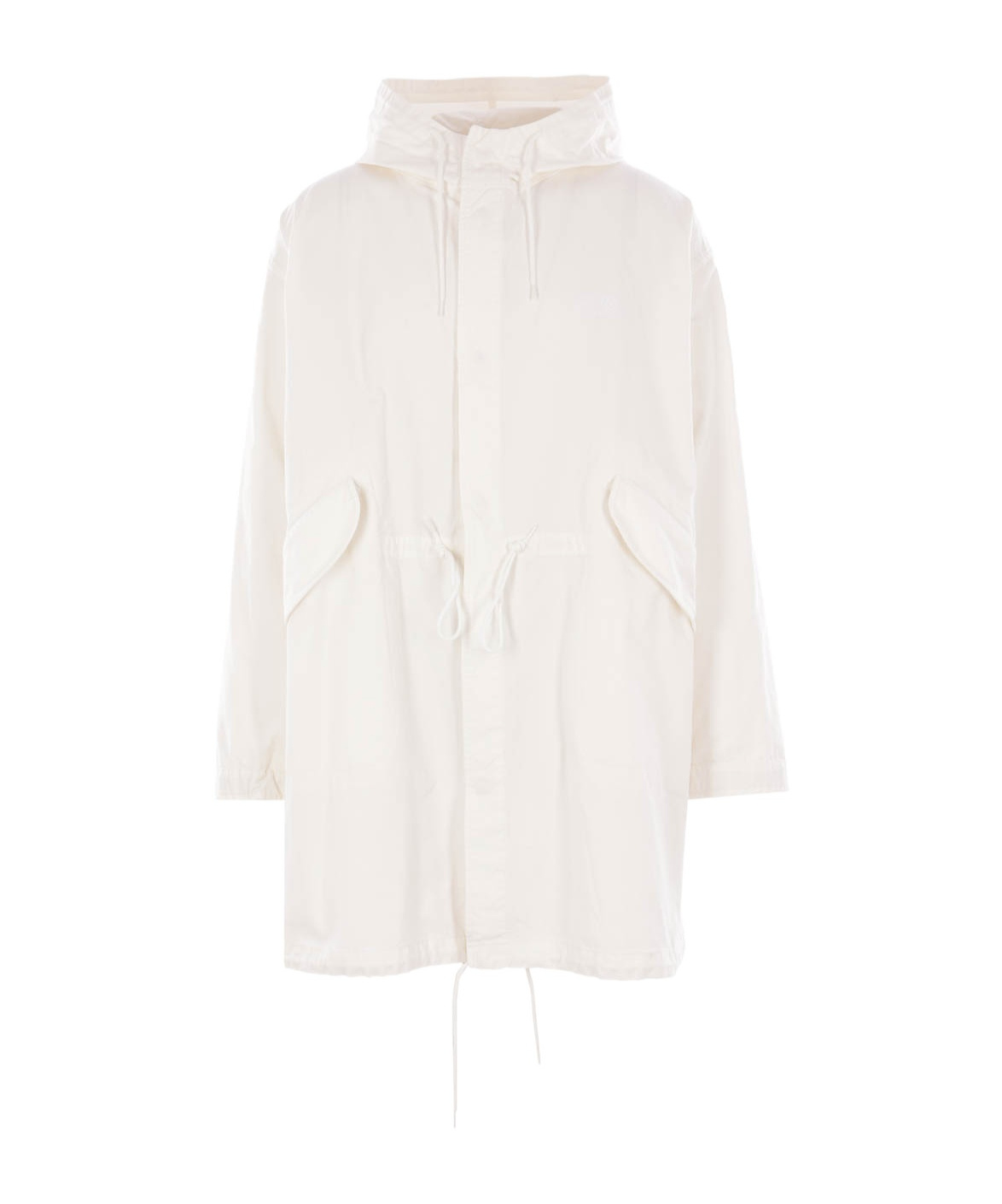 Mm6 Maison Margiela Drawstring Coat In Neutral