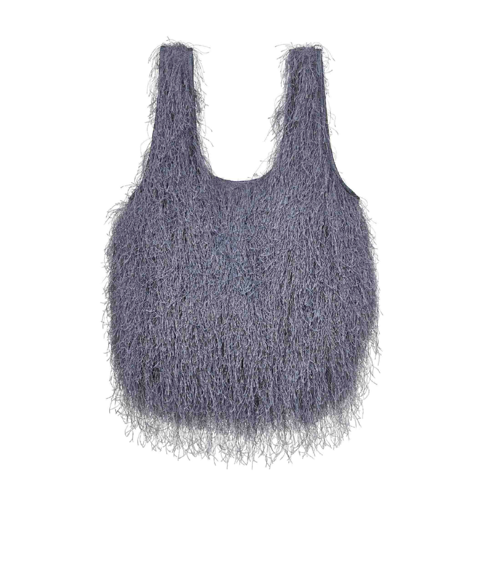 Dries Van Noten Fringed Tote Bag In Gray