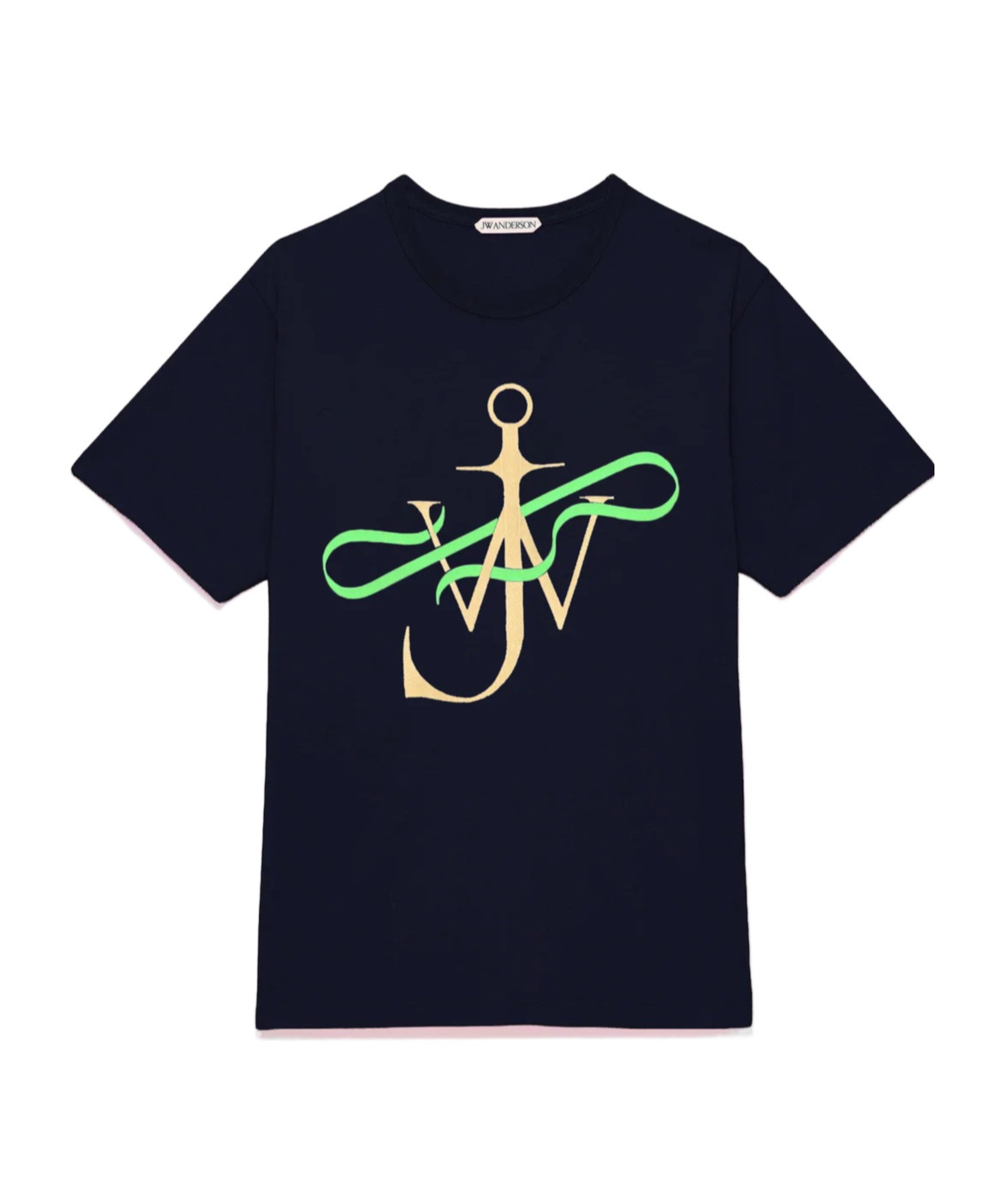 Jw Anderson Ribbon Anchor Pattern T-shirt In Blue