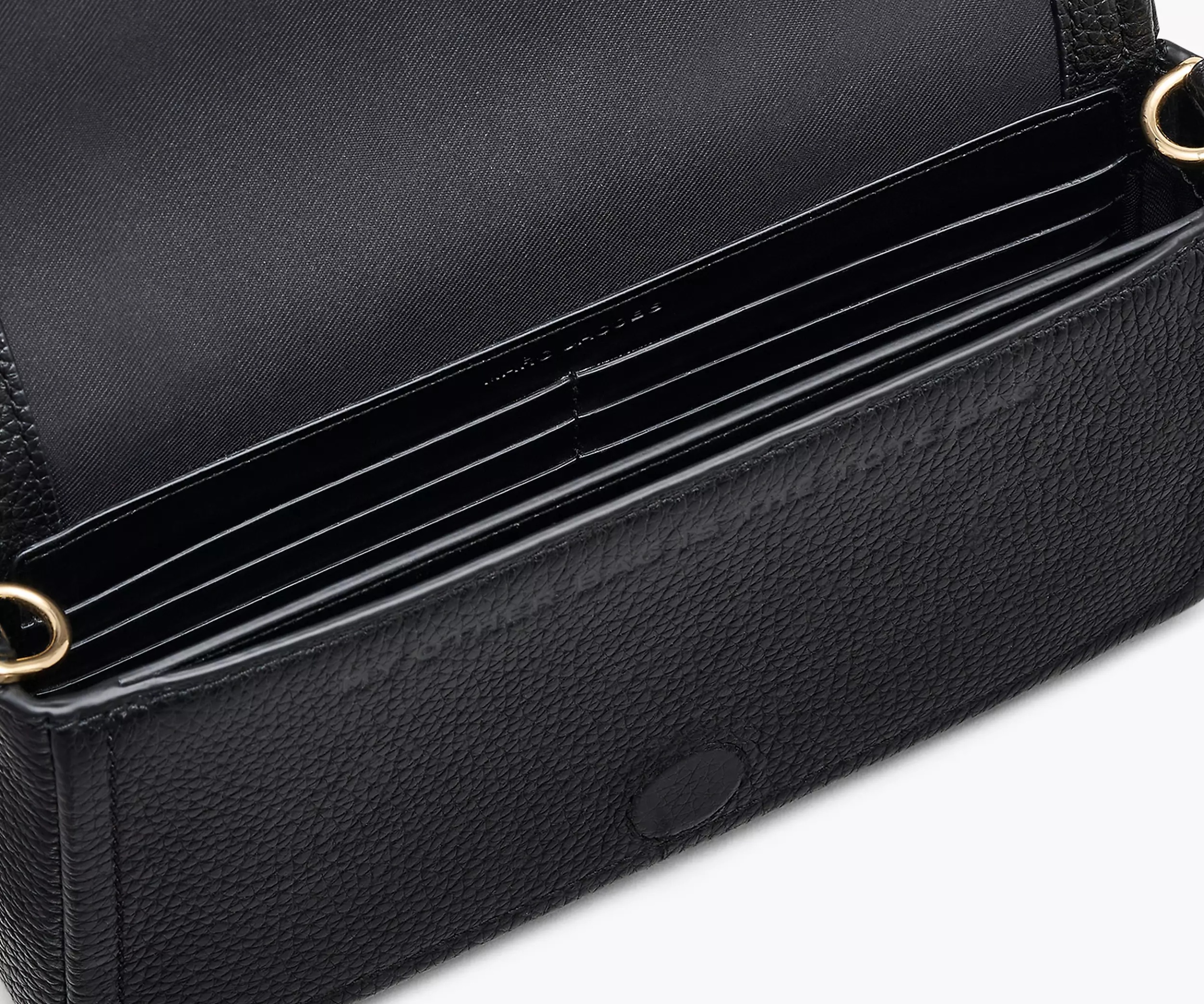 Marc Jacobs Borsa A Tracolla Nera In Pelle Martellata Color Nero In Black