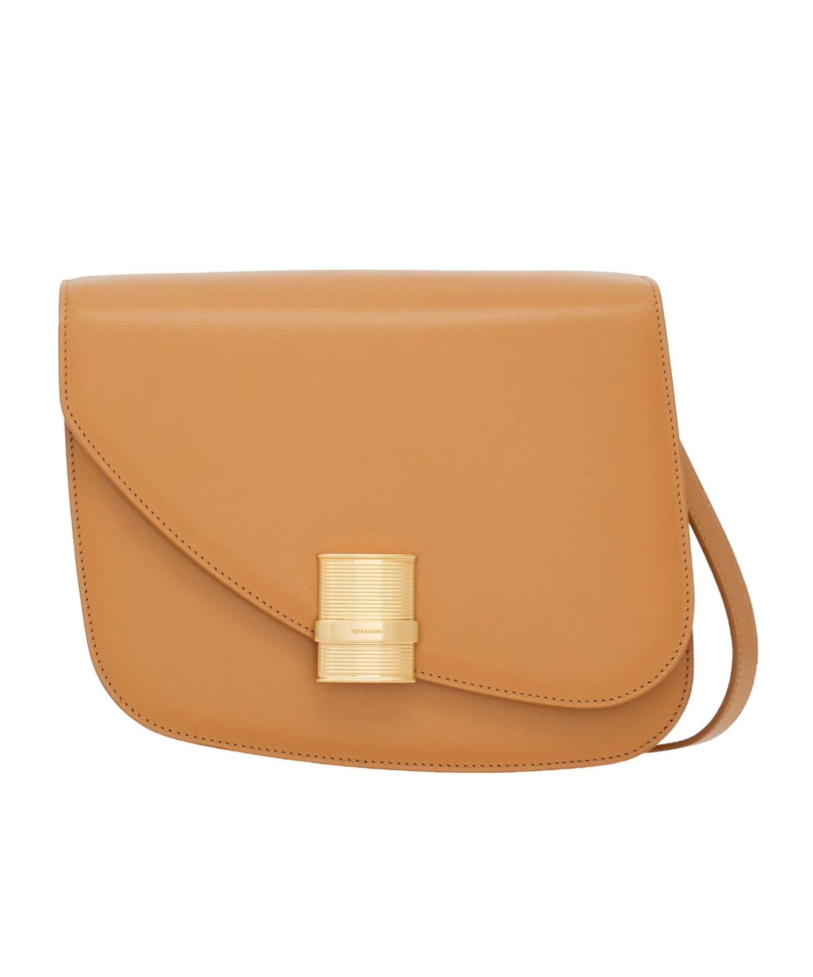 Ferragamo Fiamma Satchel Bag In Brown