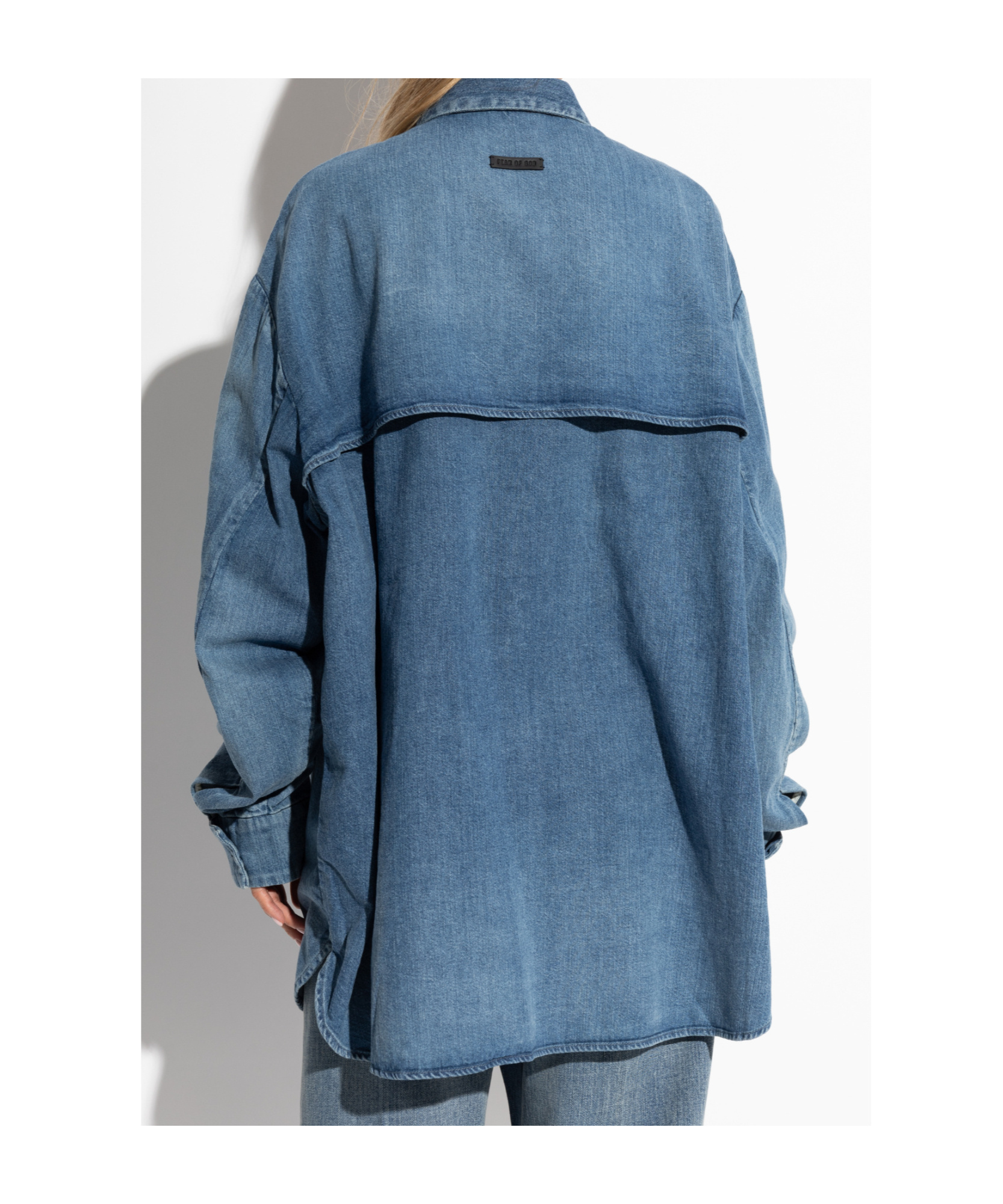 Fear Of God Denim Shirt In Blue