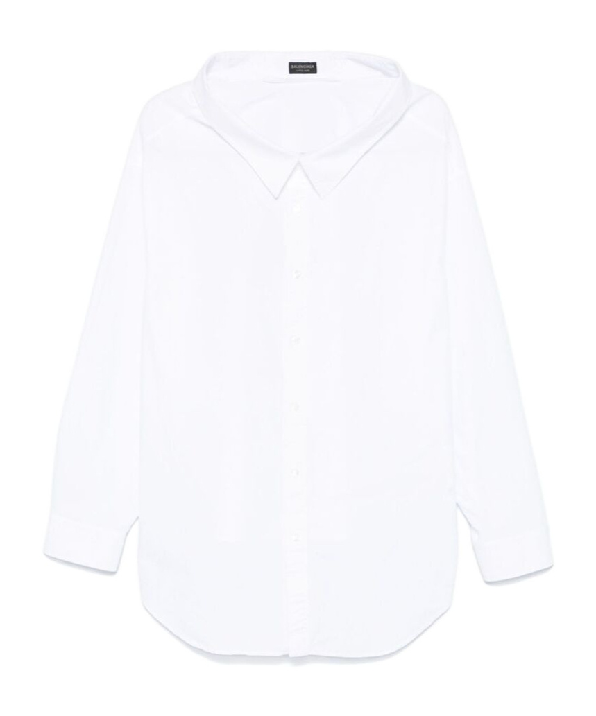 Shop Balenciaga Long-sleeved Shirt In White