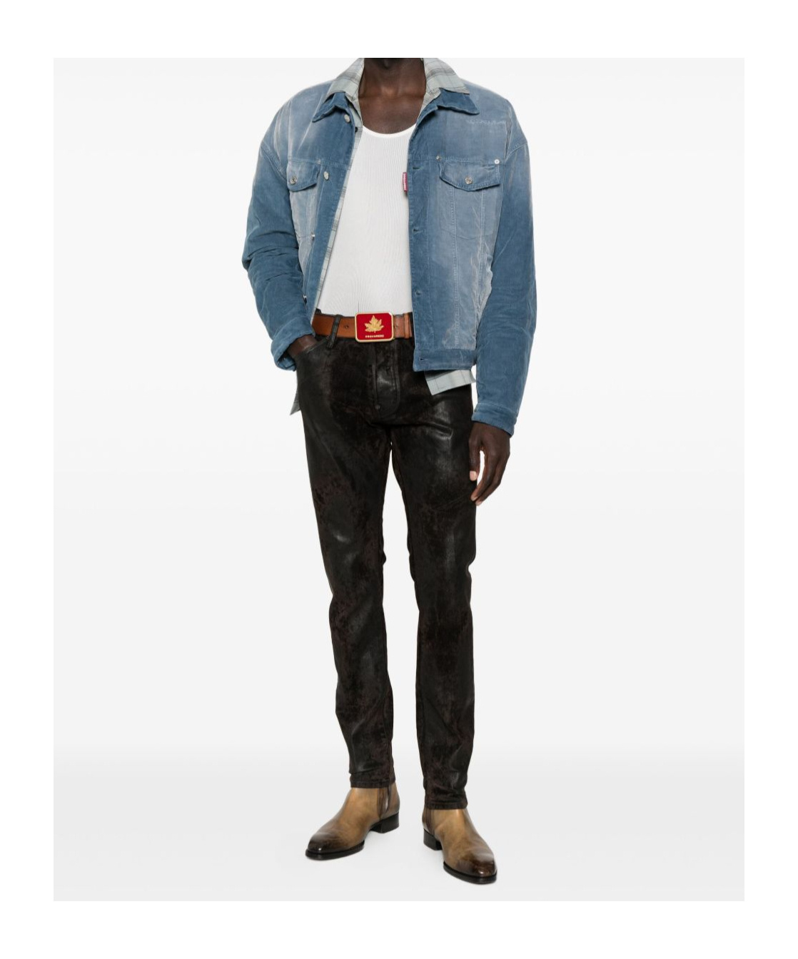 Dsquared2 Tailored Blazer With Long Sleeves And Pockets In Blue